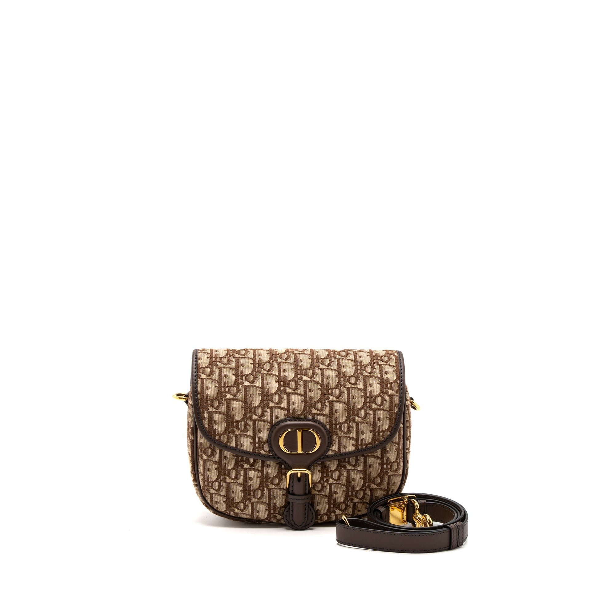 Dior Bobby Purse Oblique Jacquard Handbag Brown Medium Travel Bag