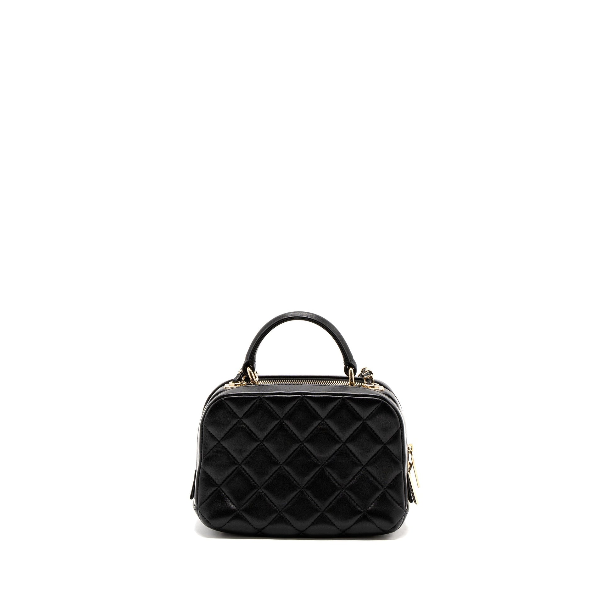 Chanel Trendy CC Top Handle Vanity Lambskin Black Handbag