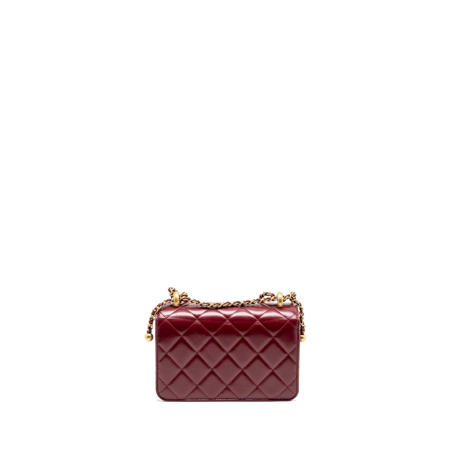 Chanel Crush Flap Calfskin GHW microchip Red Gold Shoulder Bag