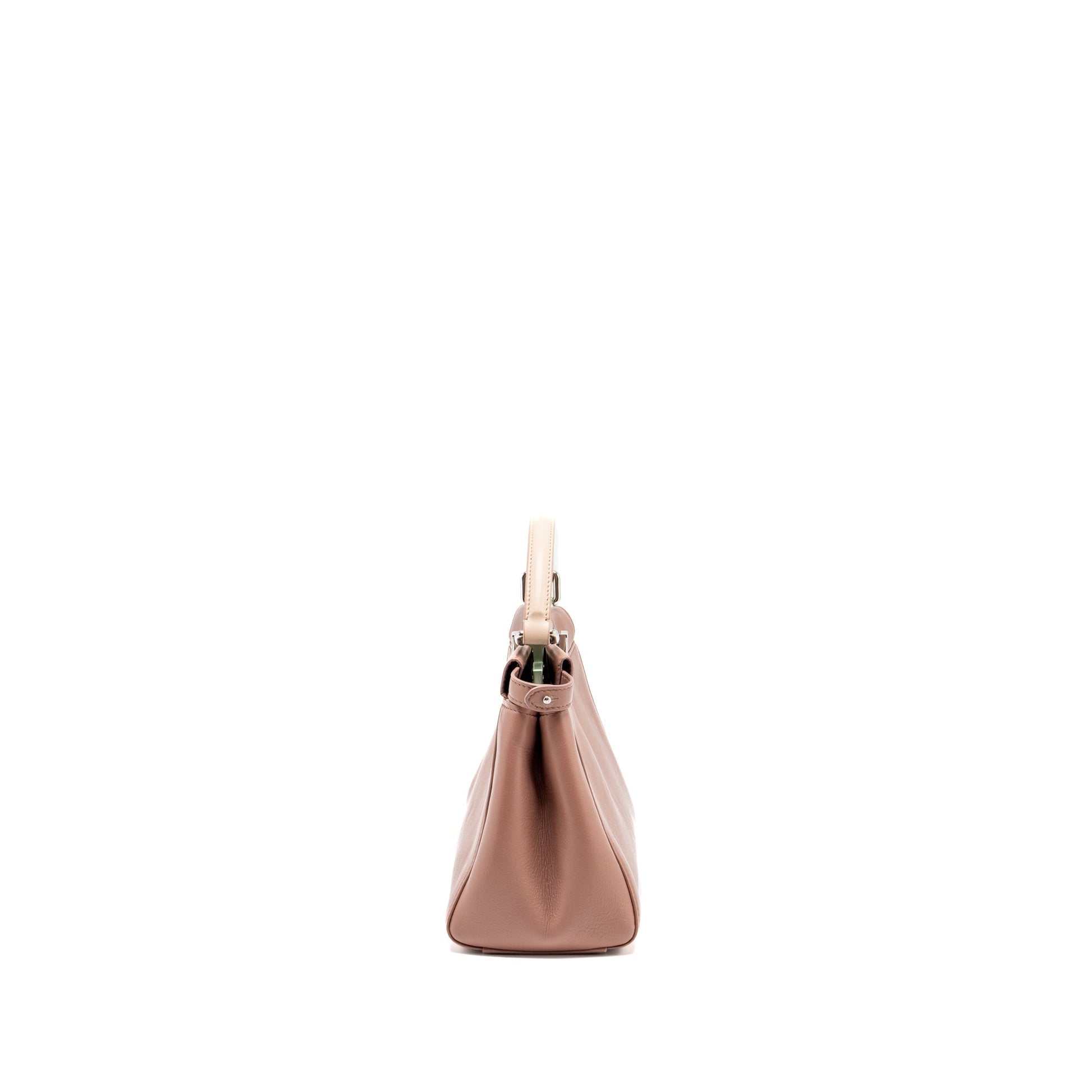 Fendi Peekaboo Purse Dark Lambskin Pink Mini Travel Bag