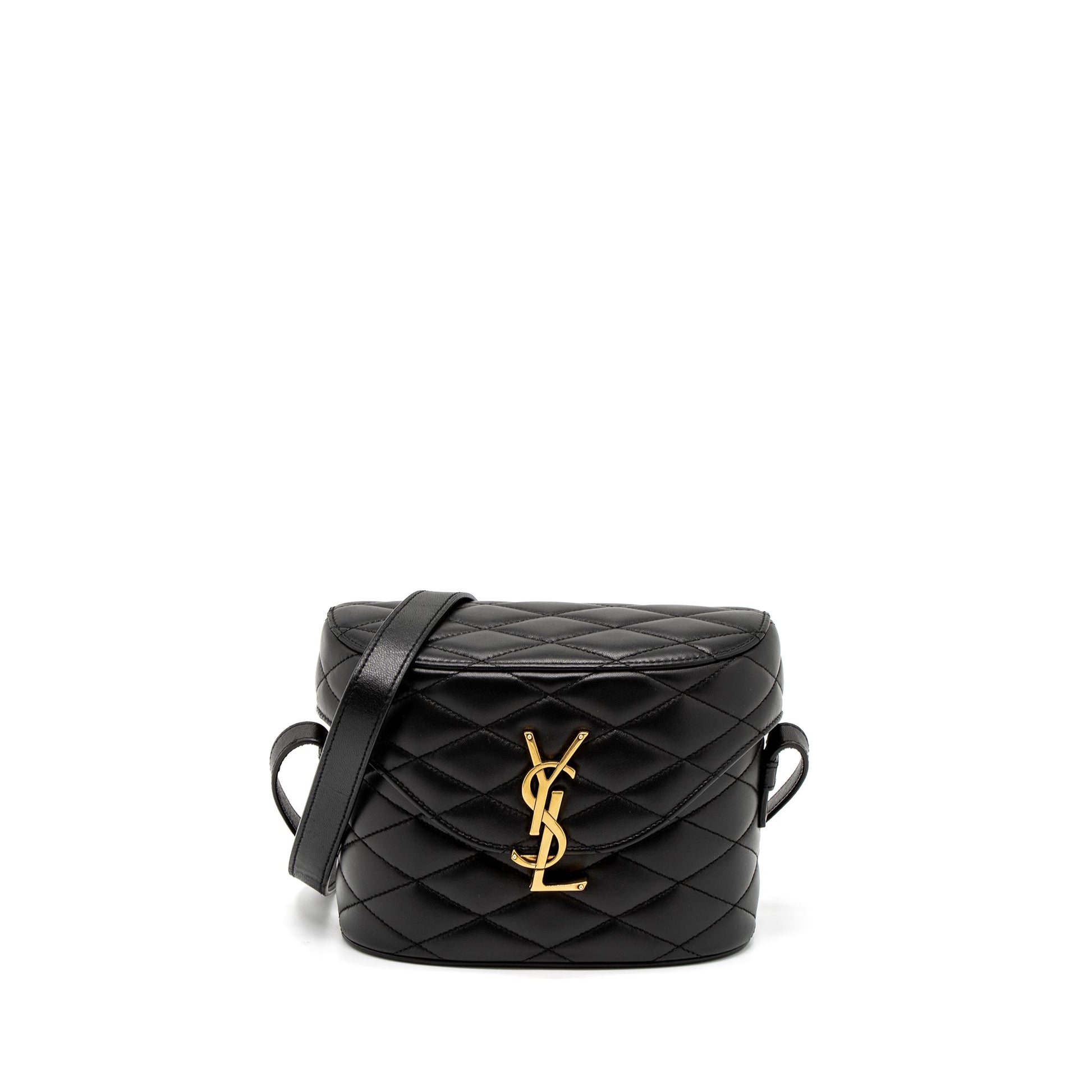 YSL Saint Laurent Saint Laurent June Box Purse Lambskin Travel Black Travel Bag