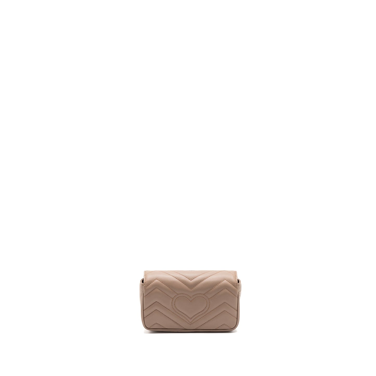 Gucci Super Marmont Bag Calfskin Beige Mini Travel Bag