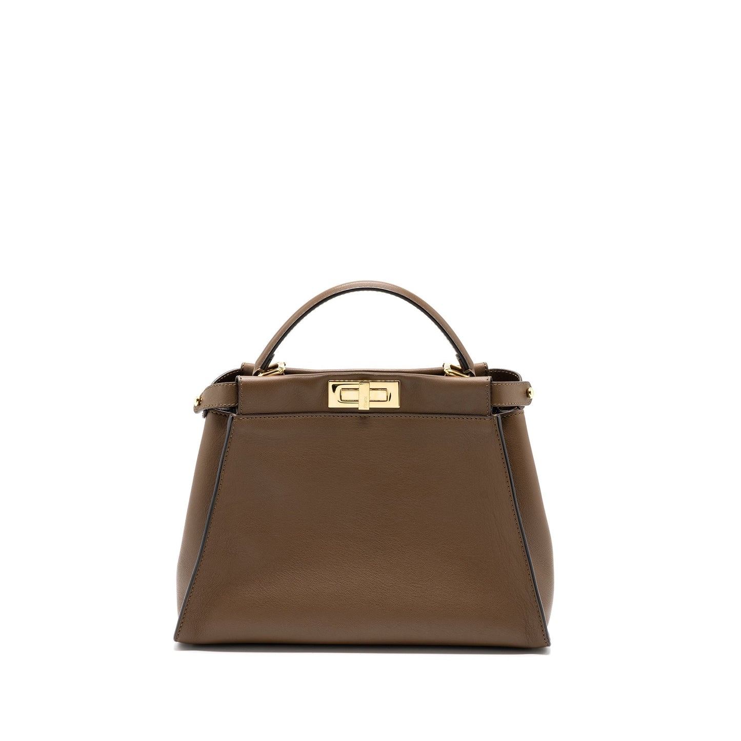 Fendi Peekaboo Purse Calfskin Tobaco Medium Travel Bag