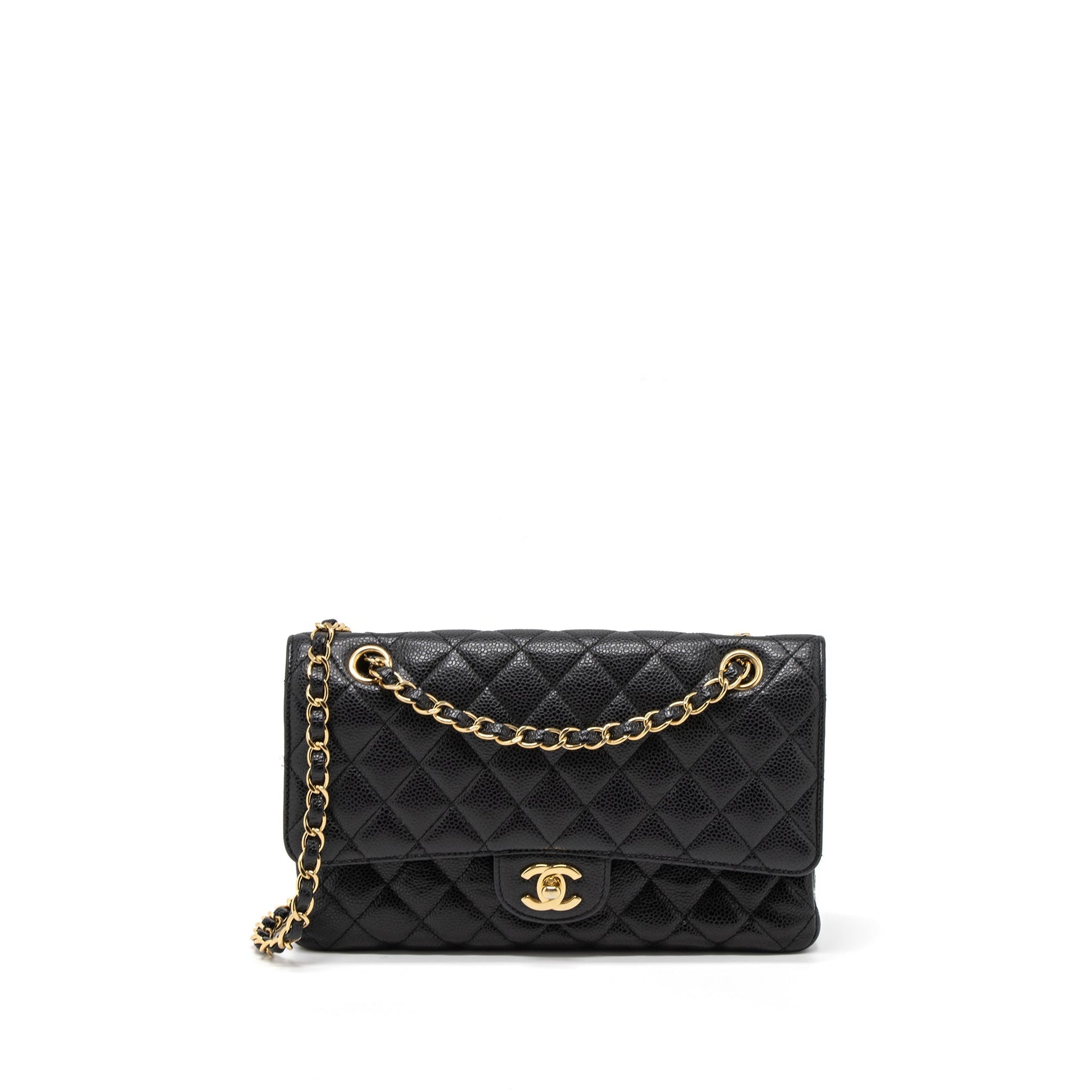Chanel Classic Double Flap Caviar GHW Black Shoulder Bag Ghw 9