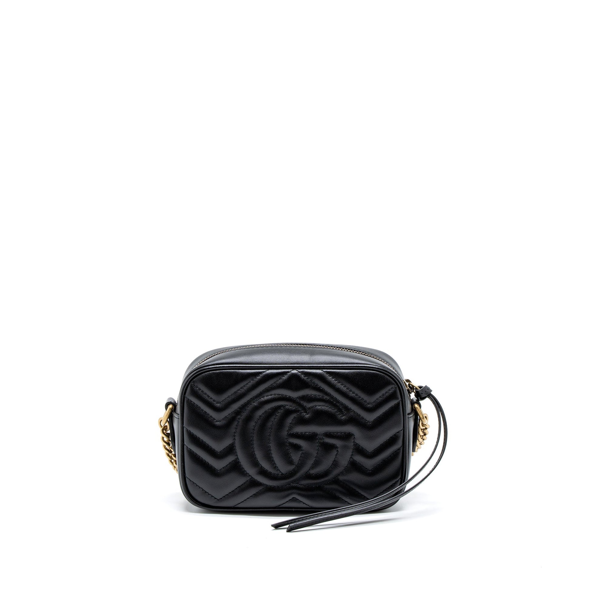 Gucci Marmont Bag Calfskin Matelasse Black Travel Bag