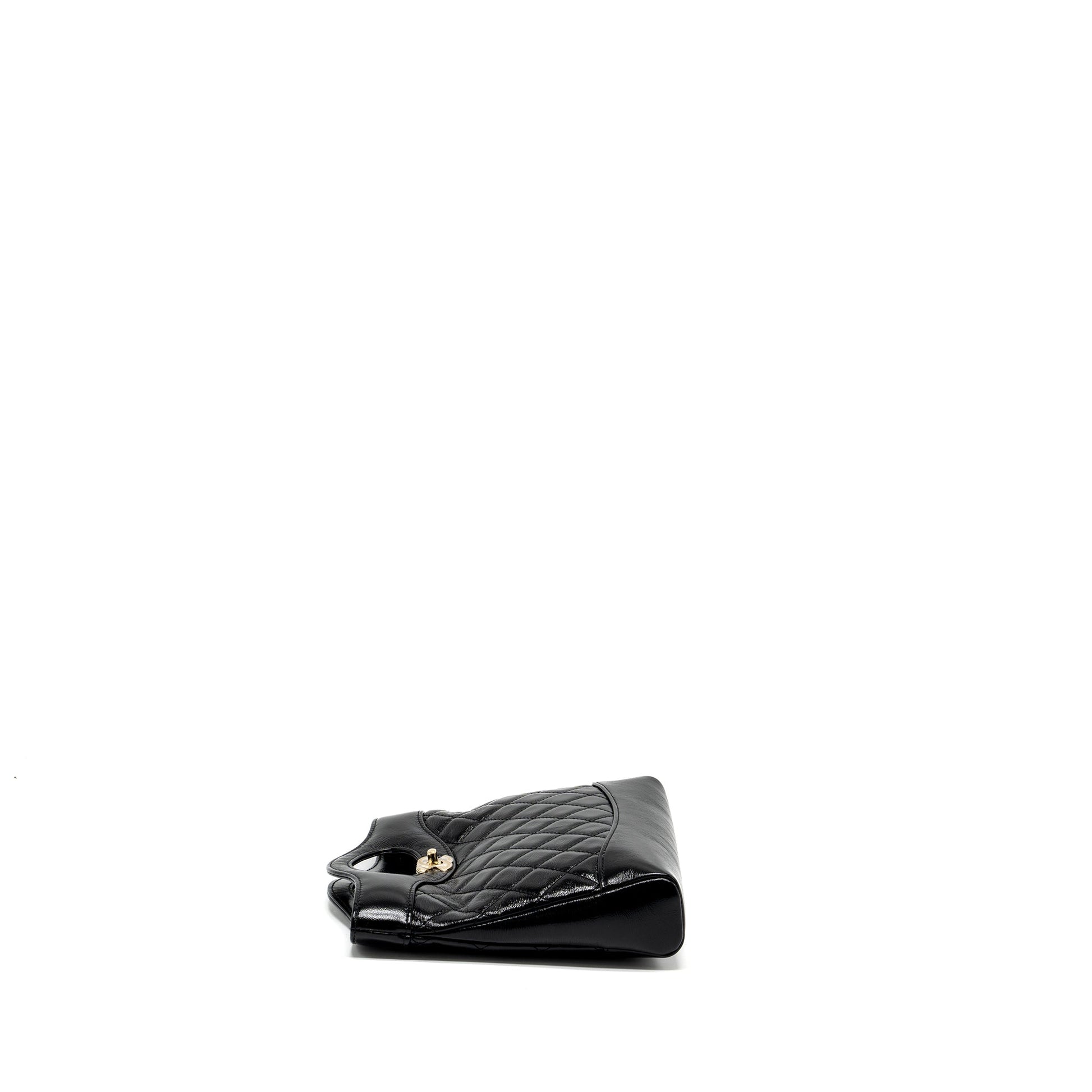 Chanel 24S 31 shiny Lambskin GHW microchip Black Mini Bag