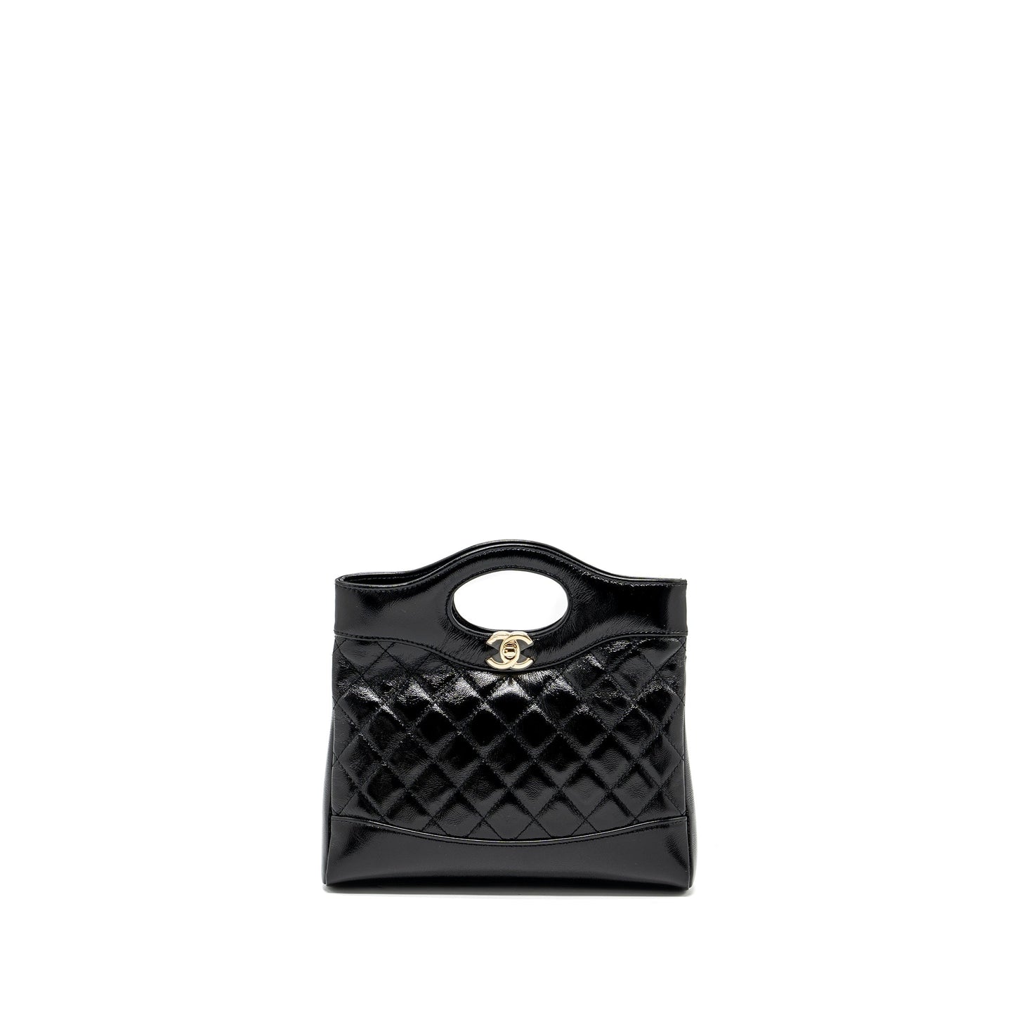 Chanel 24S 31 shiny Lambskin GHW microchip Black Mini Bag