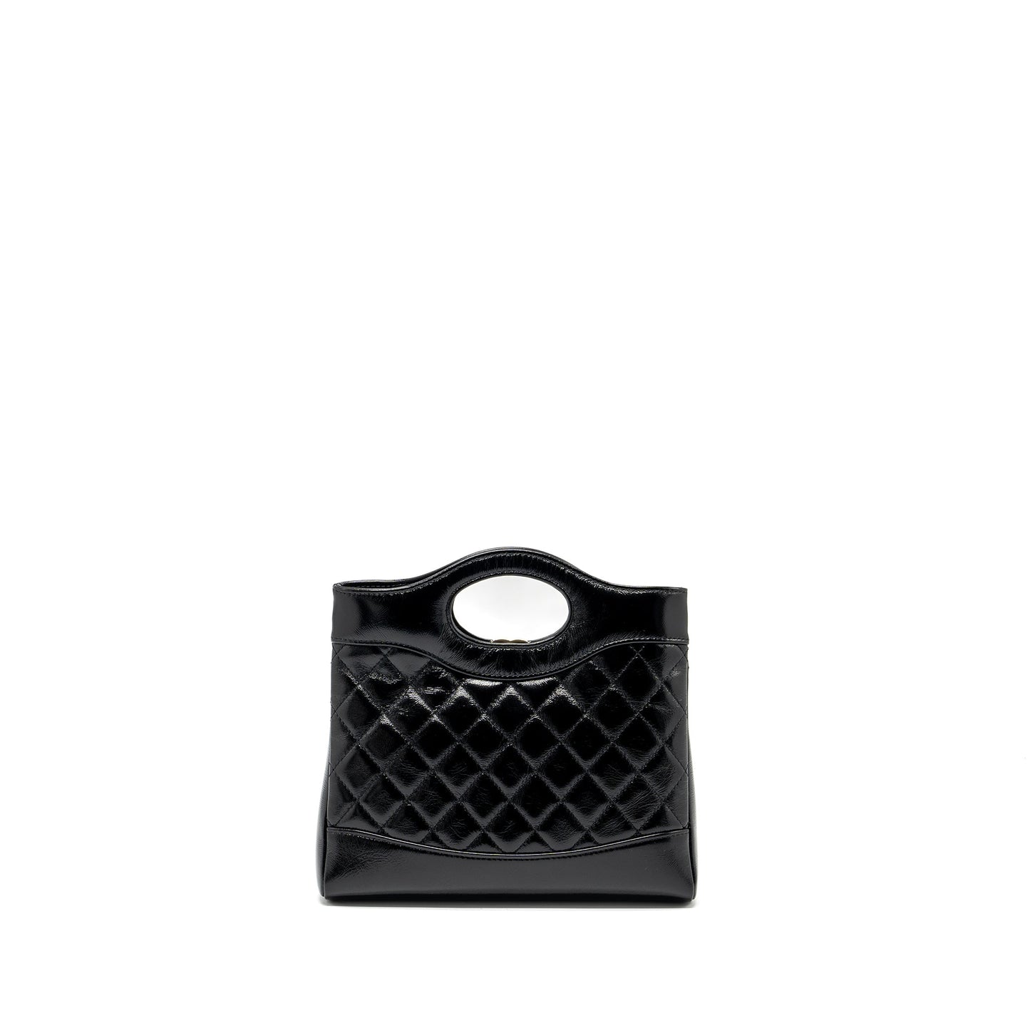 Chanel 24S 31 shiny Lambskin GHW microchip Black Mini Bag