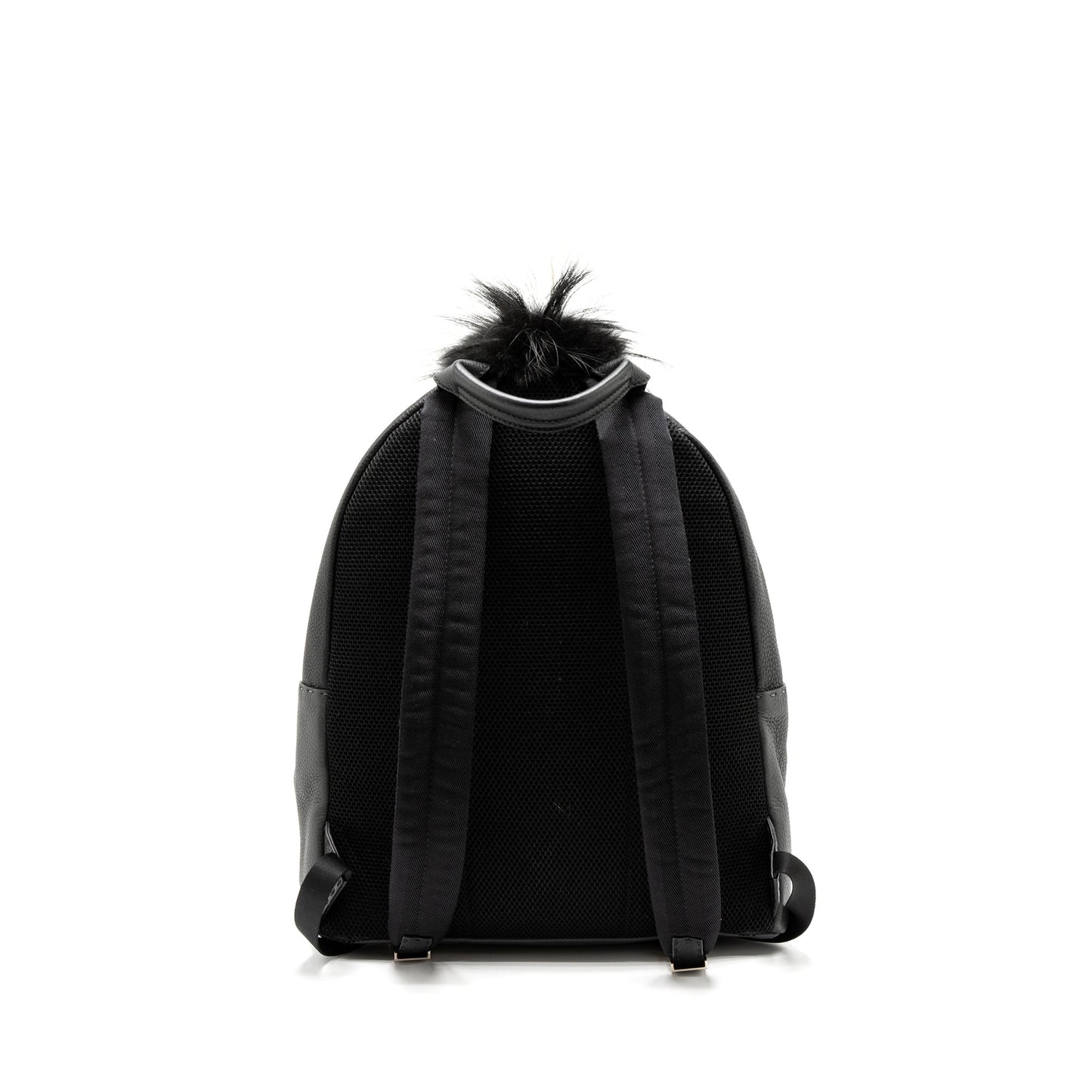 Fendi Backpack Calfskin Fur Crocodile Multicolour Black Large