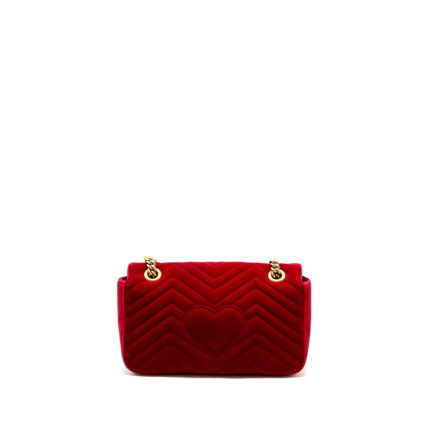 Gucci Marmont Bag Velvet Brushed Red Small Travel Bag