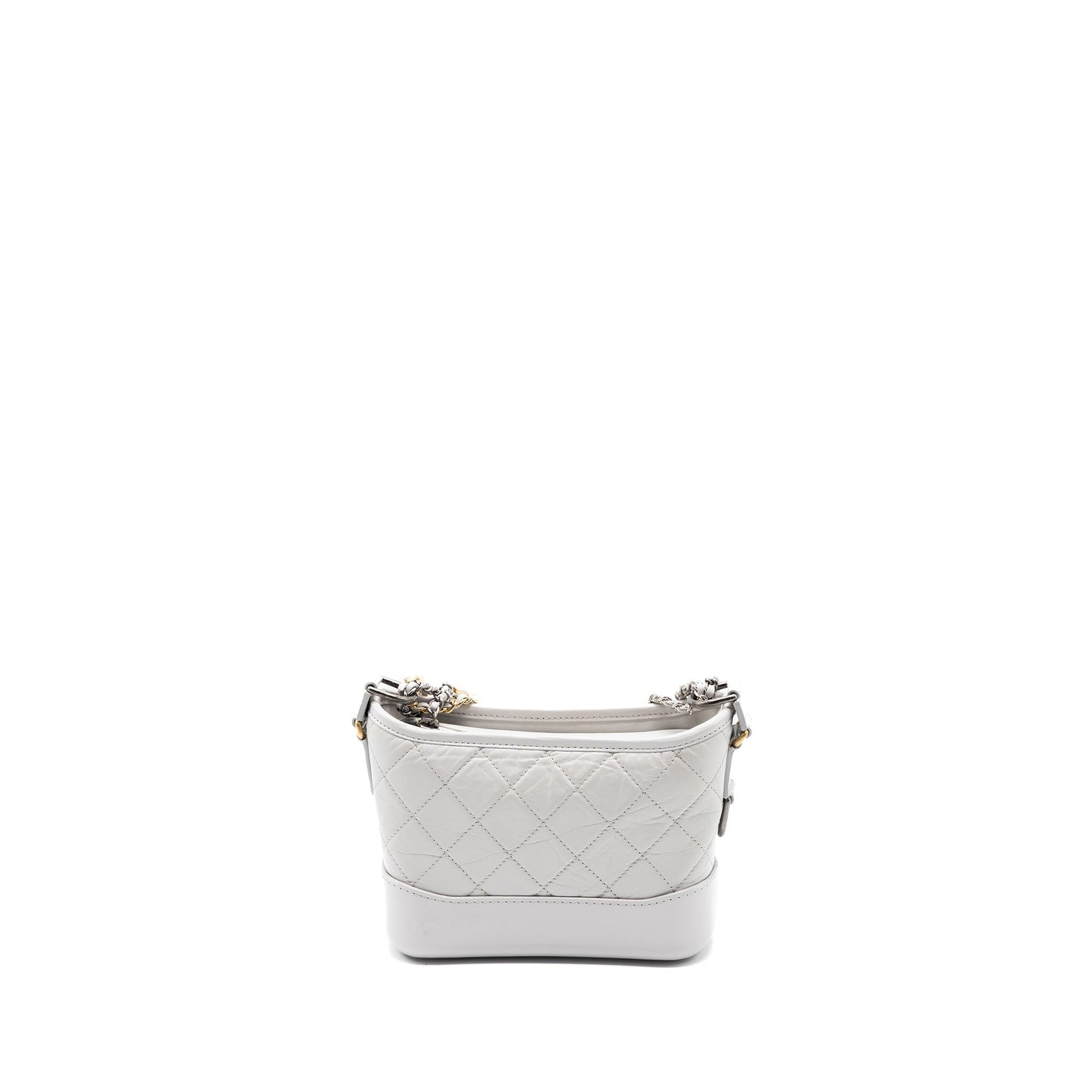 Chanel Gabrielle Hobo Aged Calfskin Light GHW Grey Small Shoulder Bag