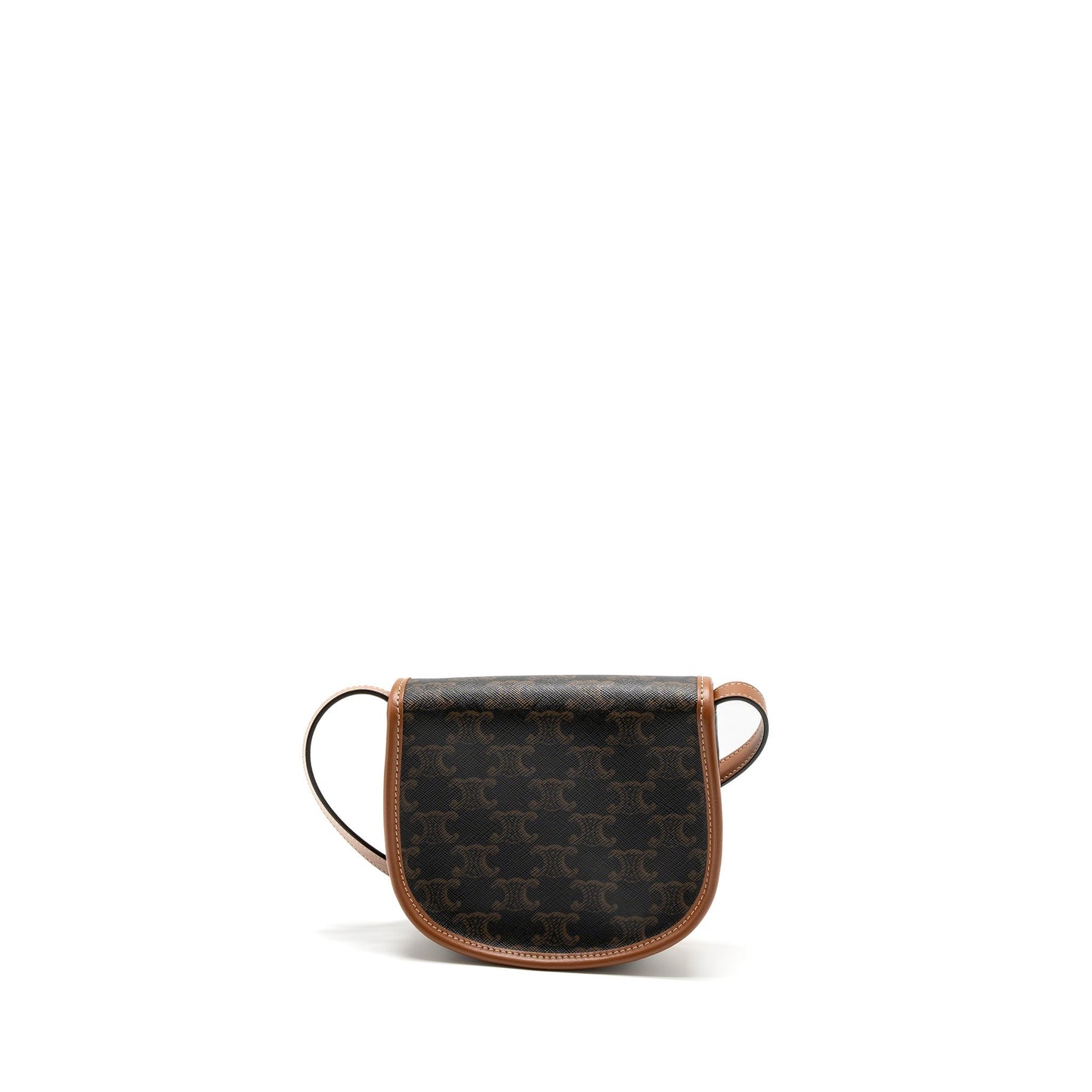 Celine Besace In Triomphe Calfskin Handbag Canvas Tan Travel Bag