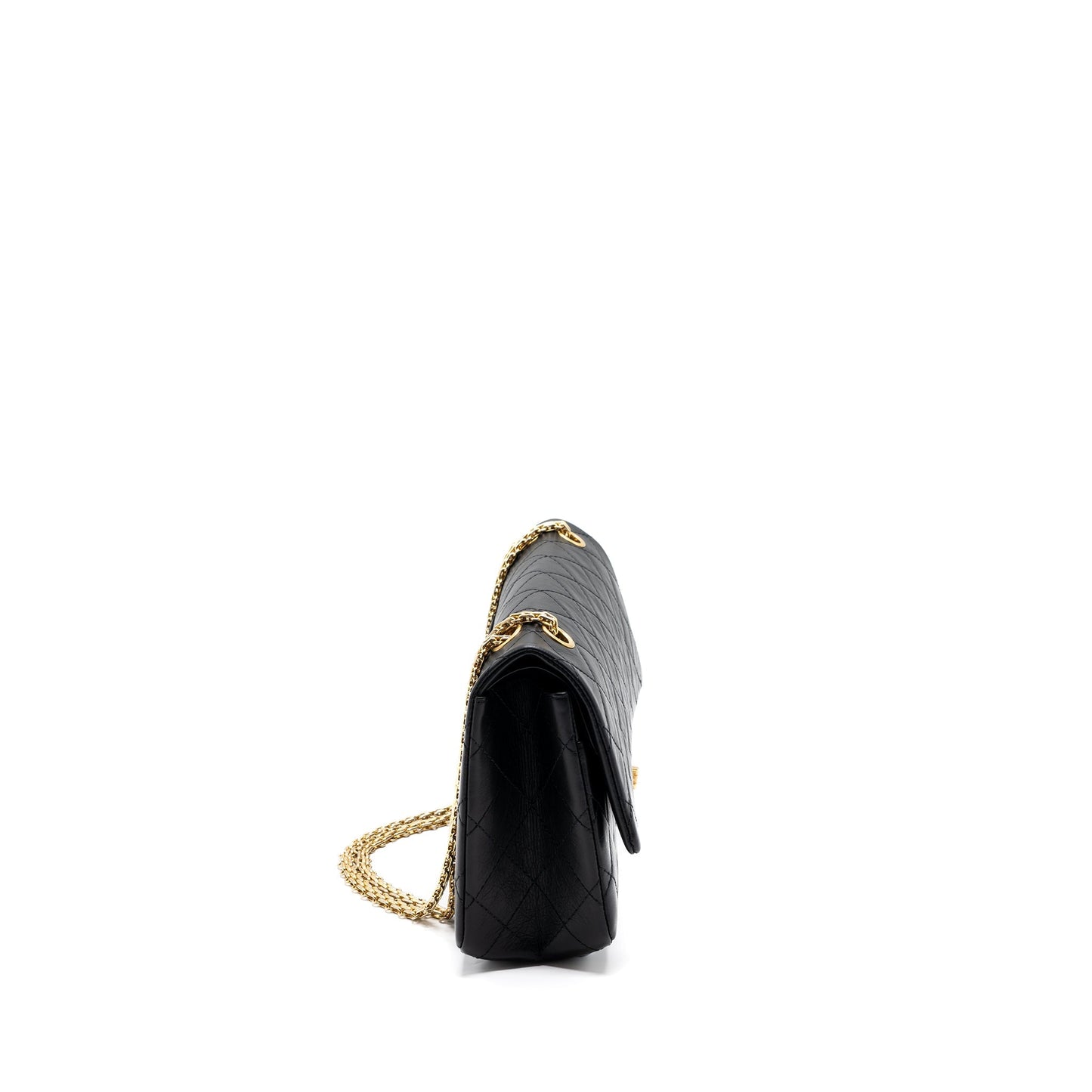 Chanel 2.55 226 Reissue Flap aged calfskin Black Shoulder Bag Black Ghw