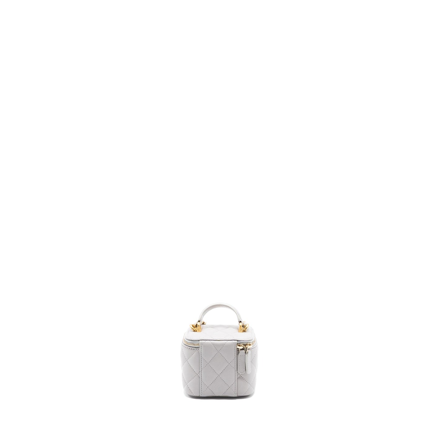 Chanel Top Handle Vanity Light GHW Grey Mini Bag