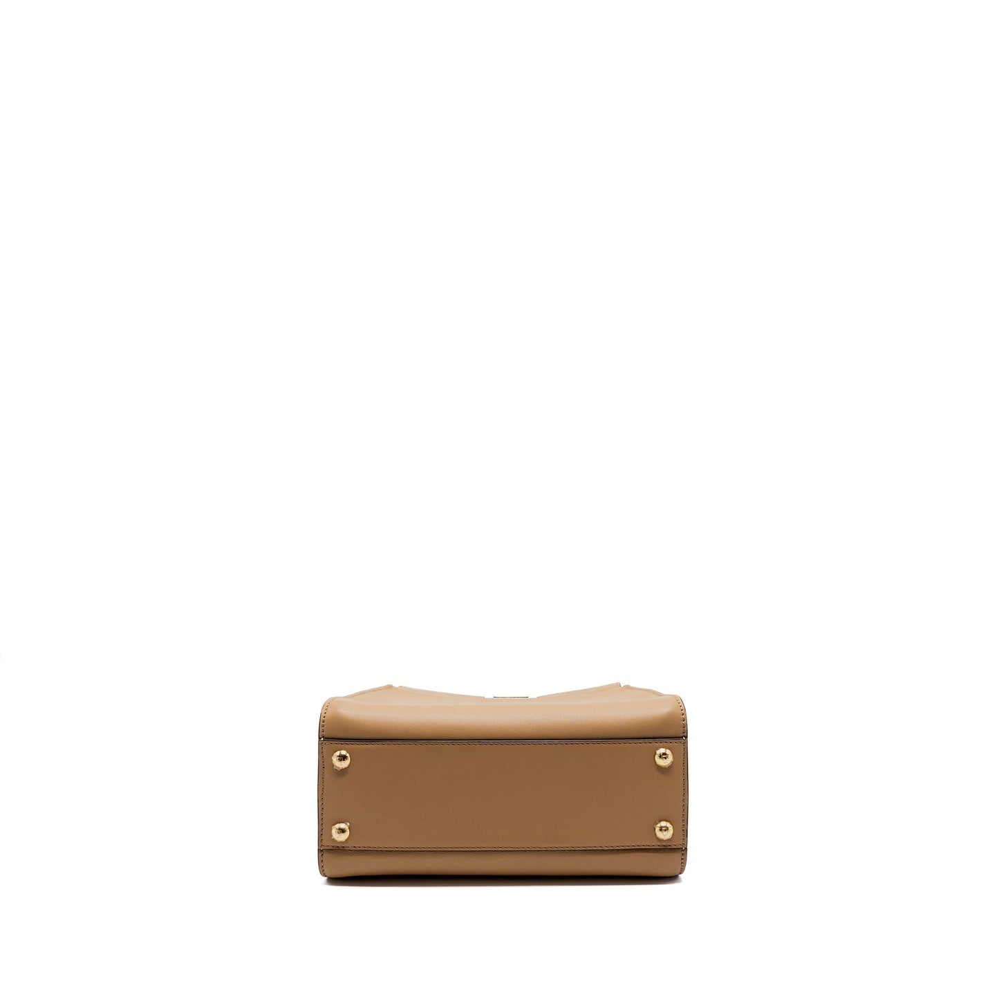 Fendi Peekaboo Calfskin Handbag Beige Mini Travel Bag 2