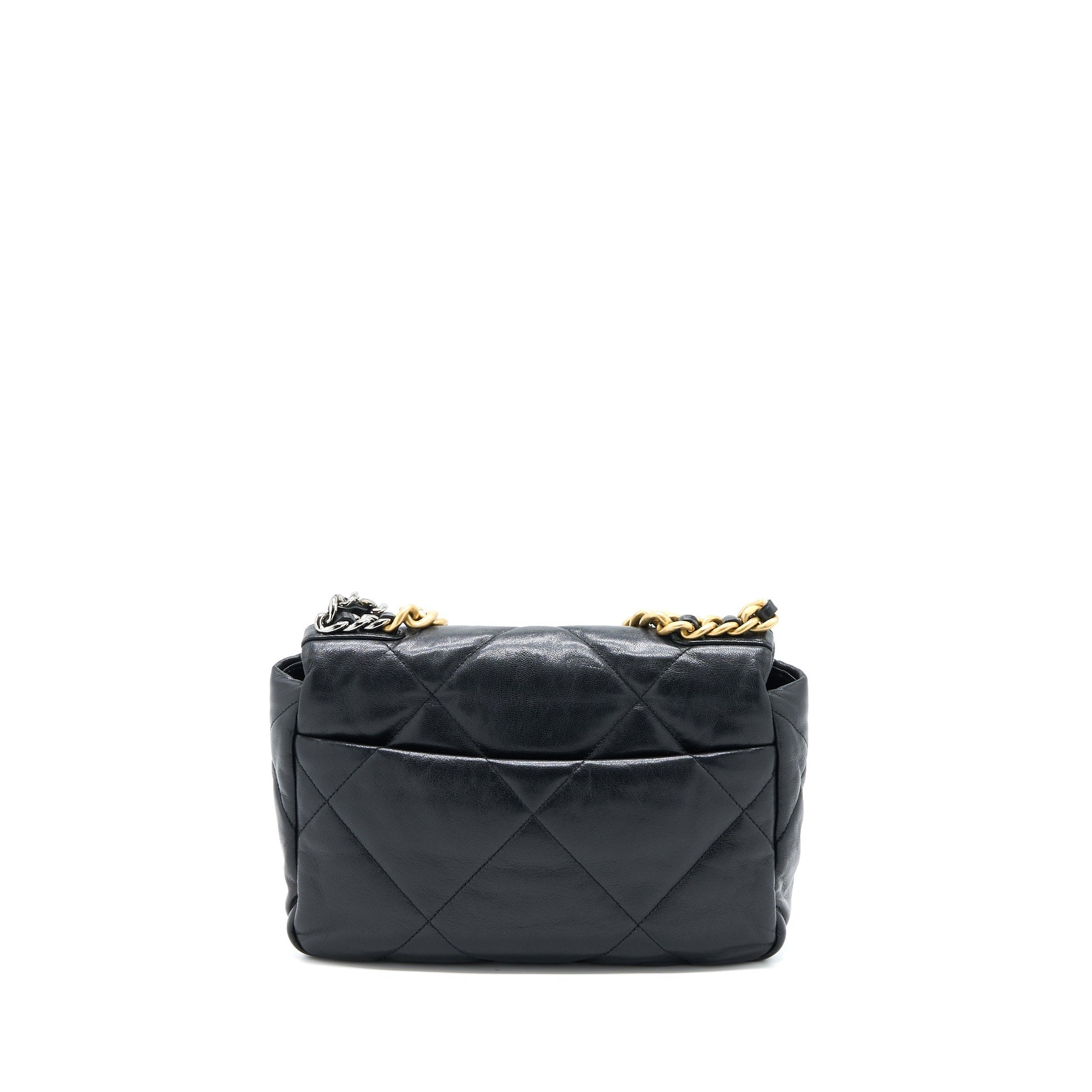 Chanel 19 Goatskin GHW Black Small Handbag Black Ghw