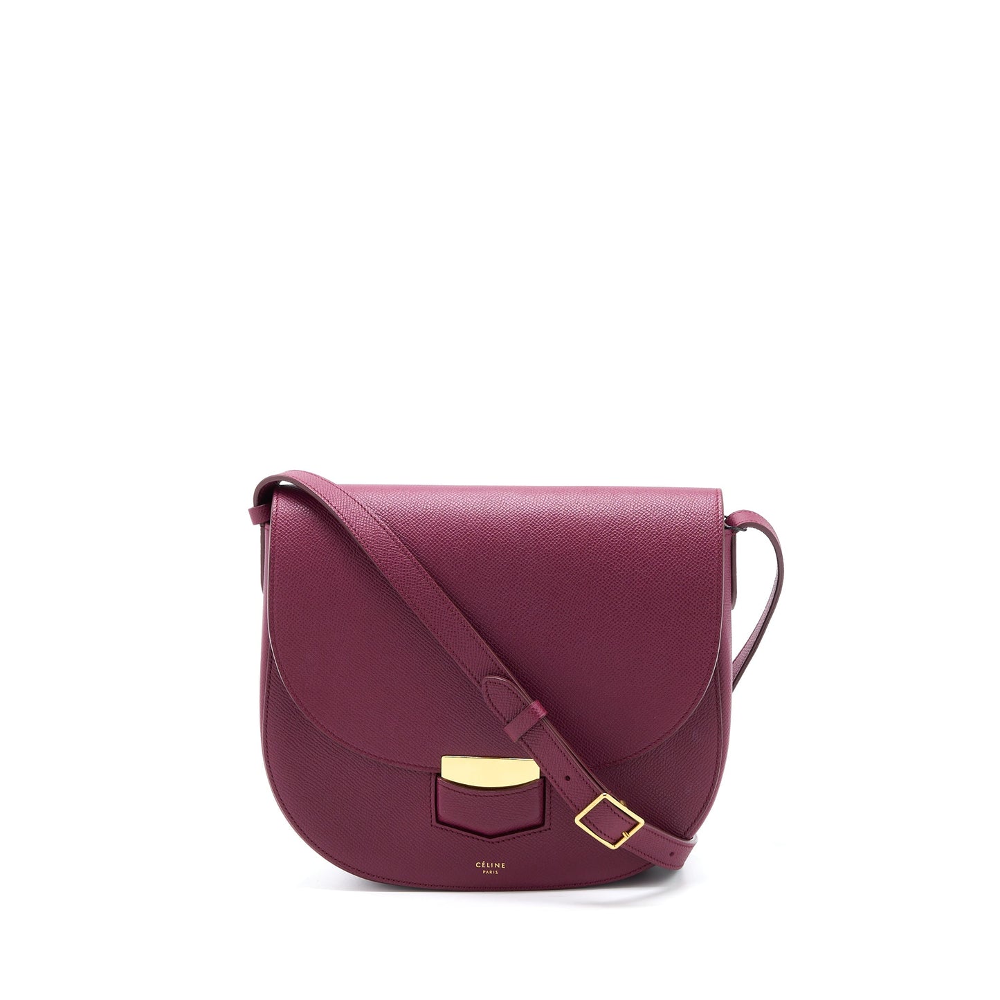 Celine Compact Trotteur Crossbody Purse Dark Purple Handbag Mini Crossbody Bag