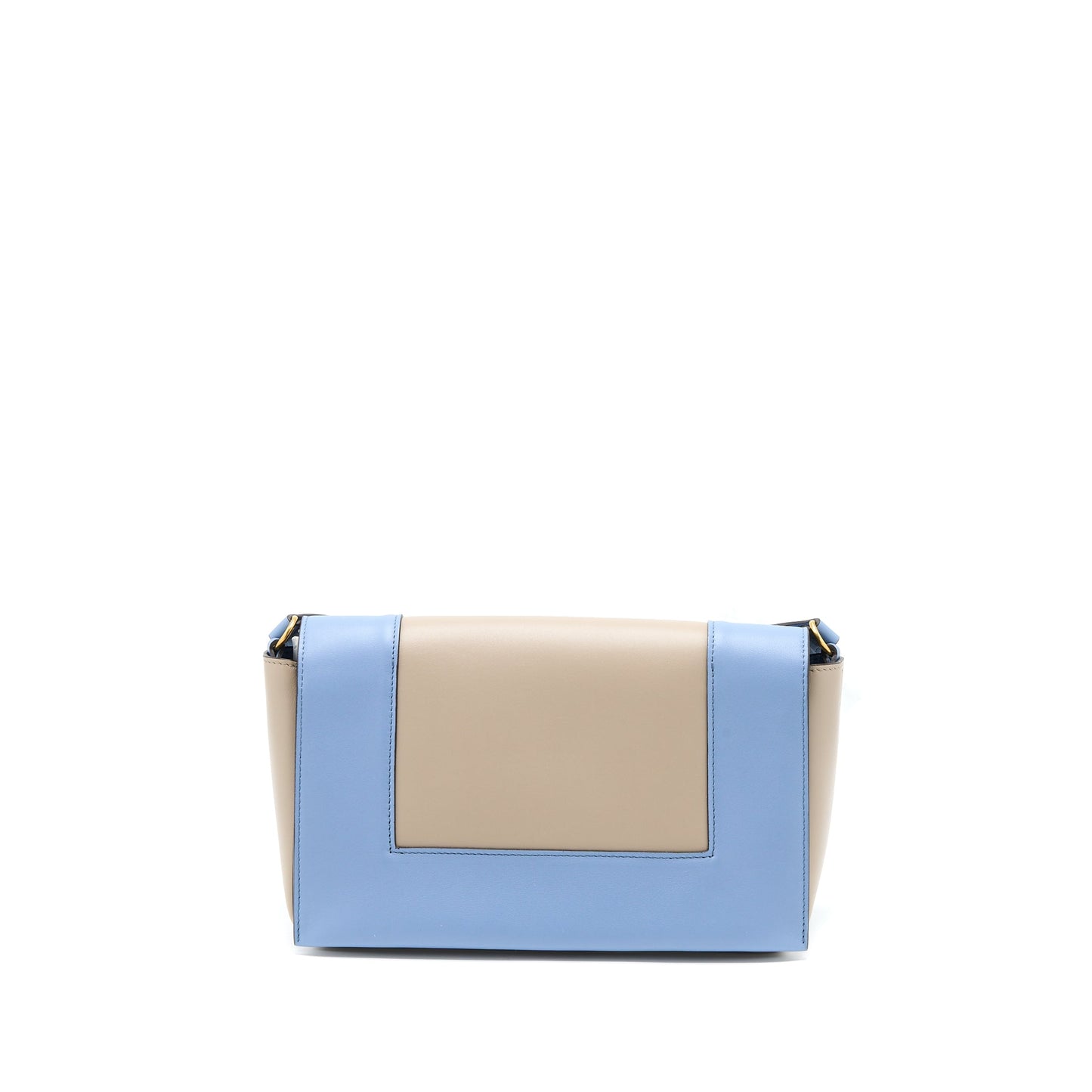 Celine Frame Purse Multicolour Light Taupe Handbag Blue Medium Travel Bag