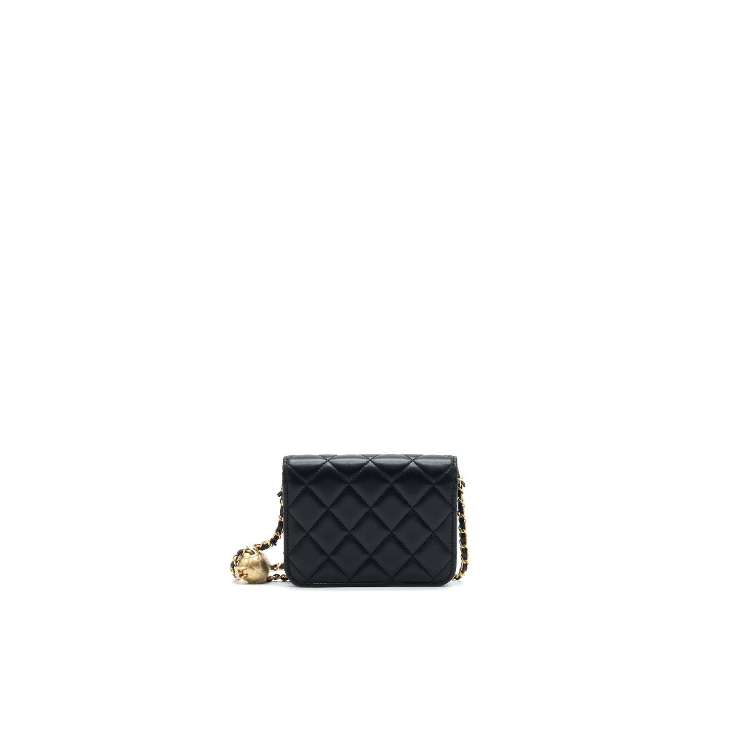 Chanel Pearl Crush Belt GHW Black