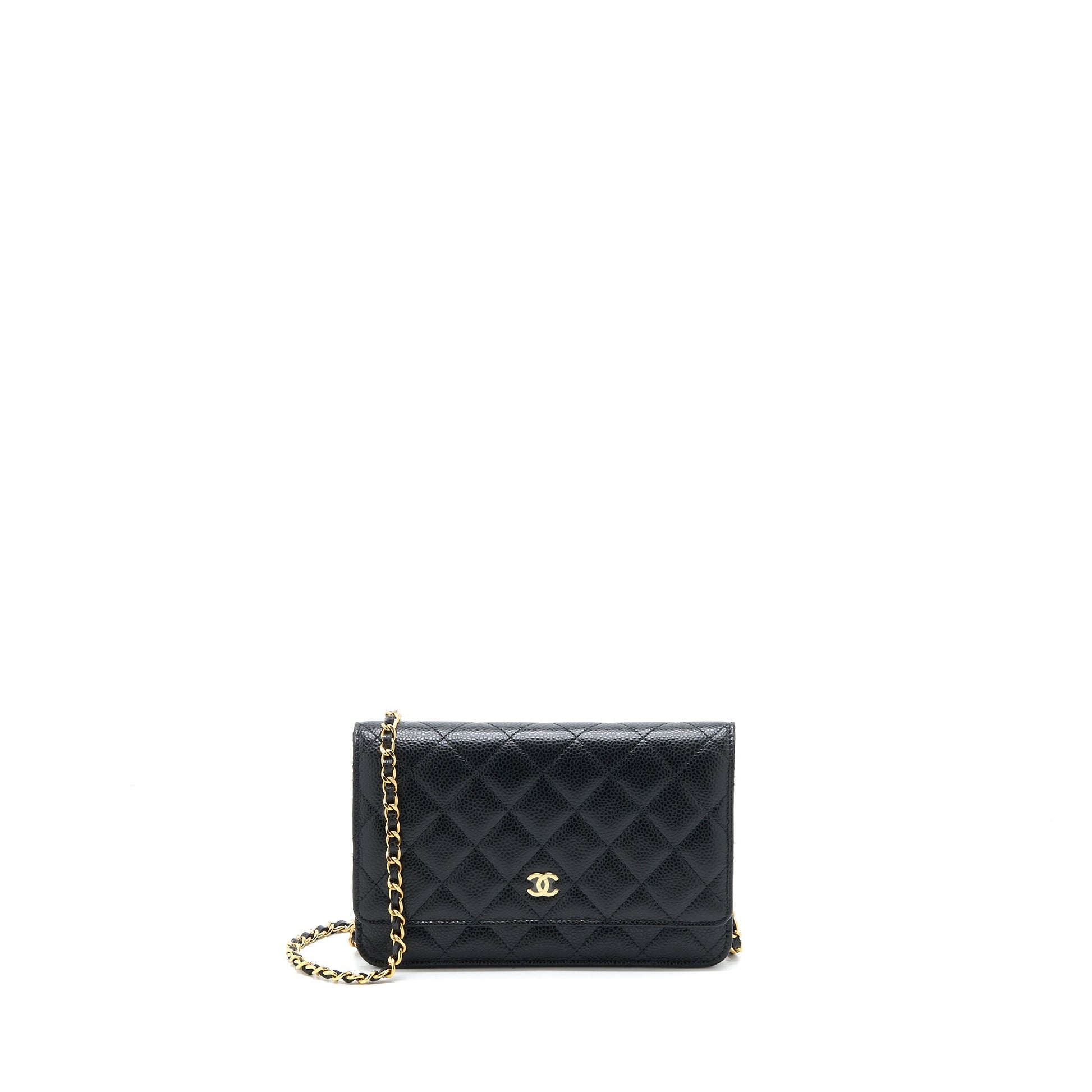 Chanel Classic On Caviar GHW Microchip Black Wallet Case Microchip 17