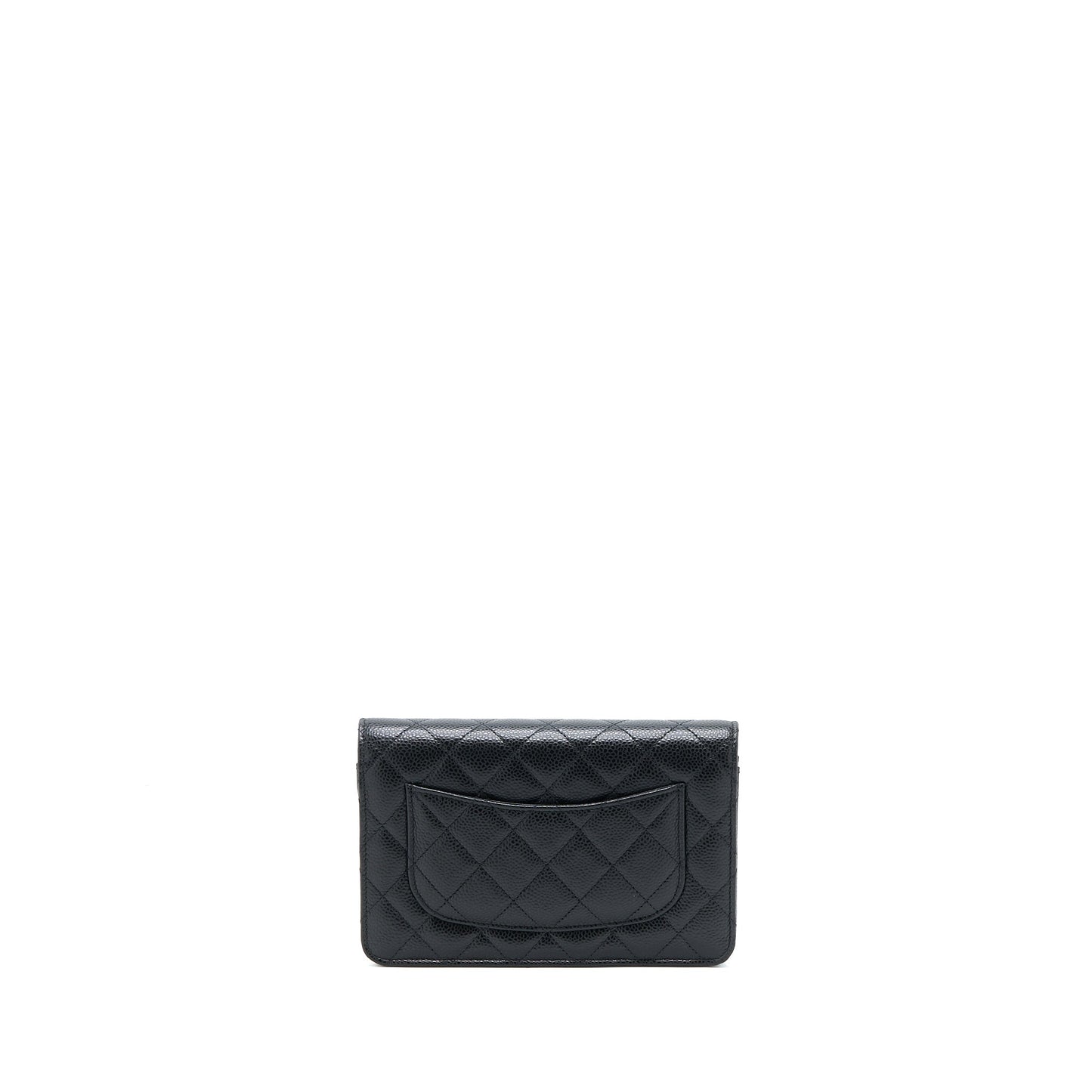 Chanel Classic On Caviar GHW Microchip Black Wallet Case Microchip 17