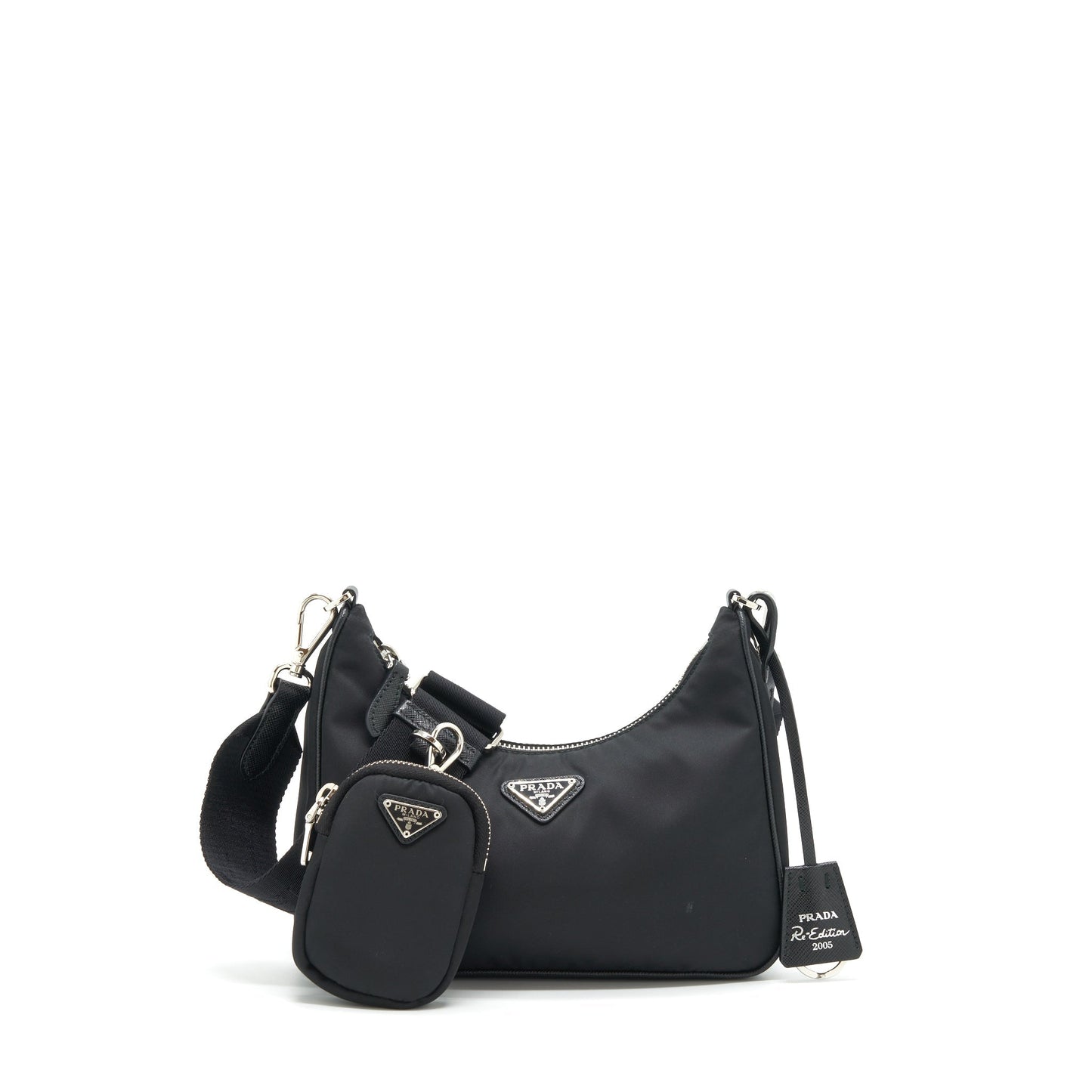Prada Reedition Re Purse ( Handle Missingï¼ Handbag Nylon Black Travel Bag