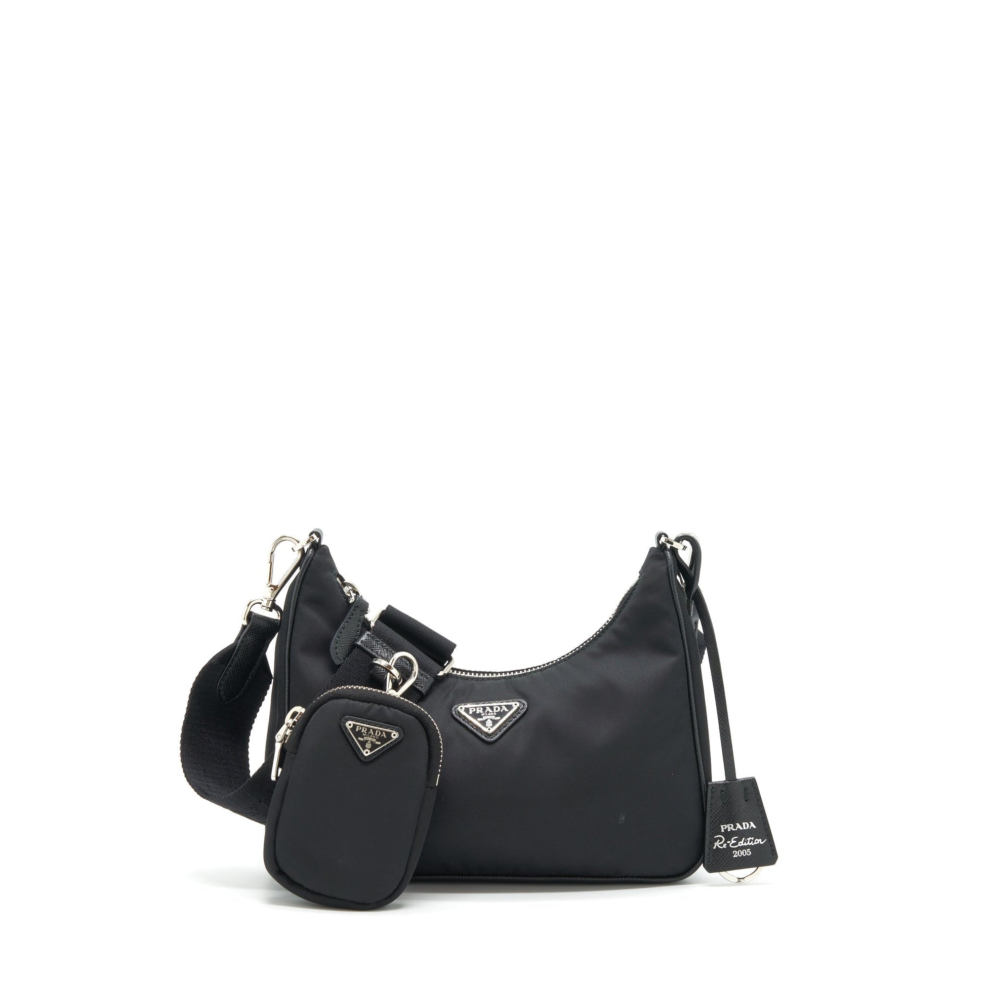 Prada Reedition Re Purse ( Handle Missingï¼ Handbag Nylon Black Travel Bag