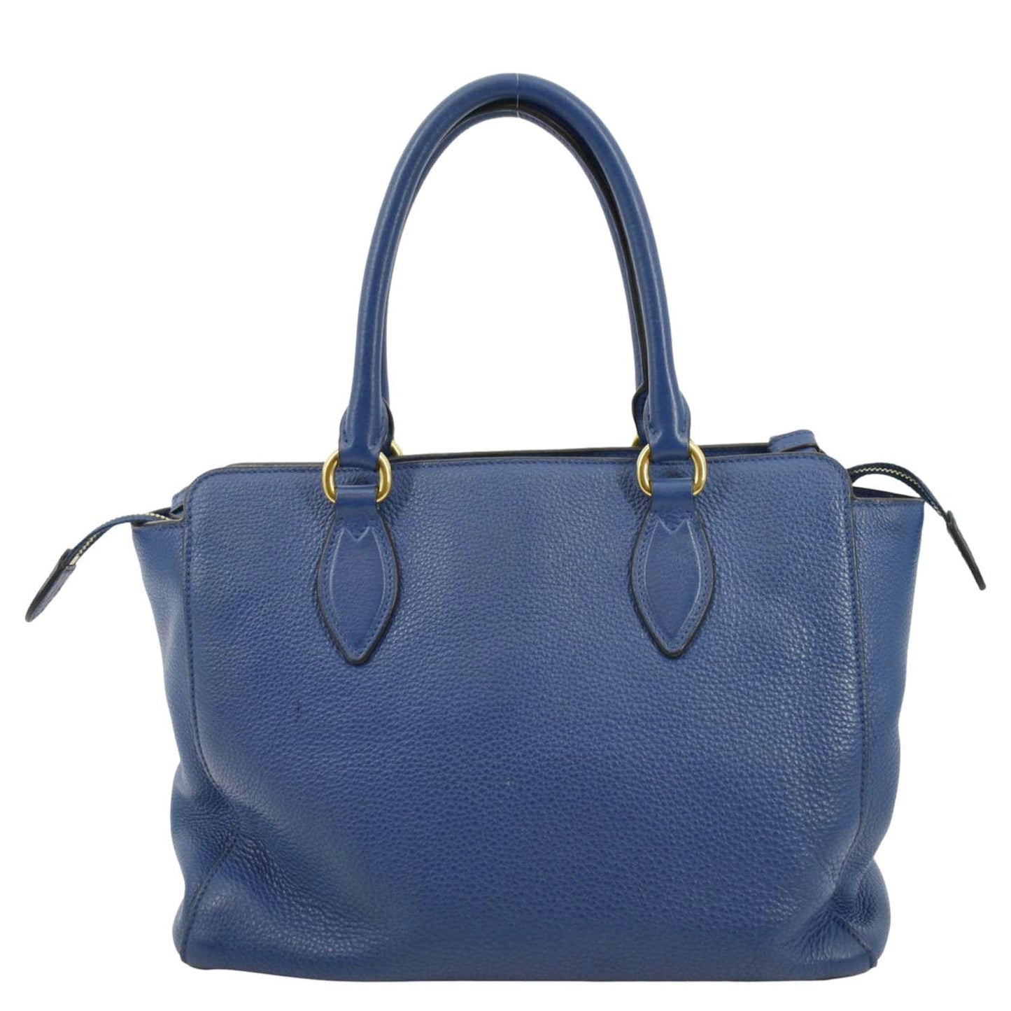 Way Tote Shoulder Bag Leather Blue