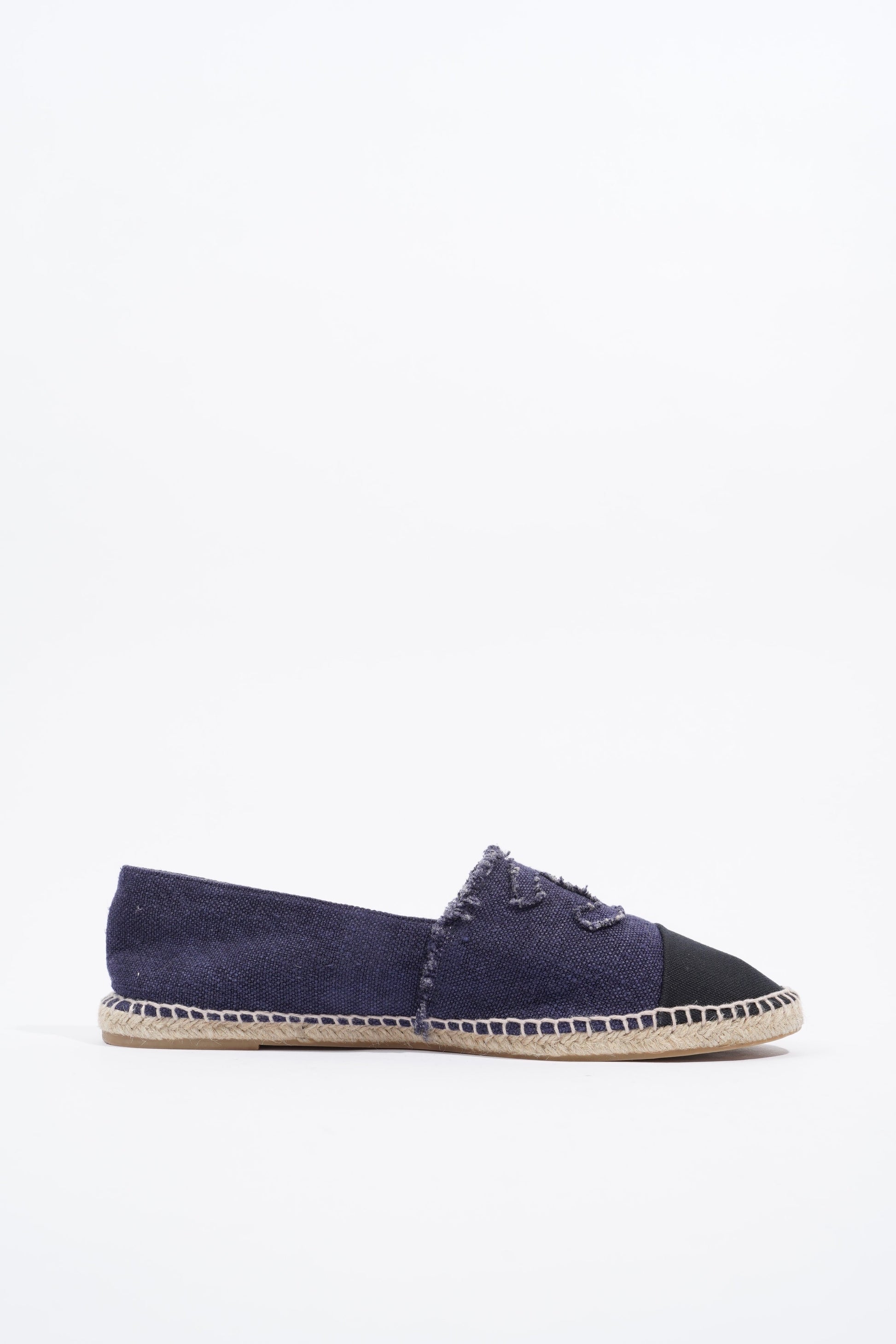 Chanel CC Logo Espadrilles Navy   Black EU 46   UK 12