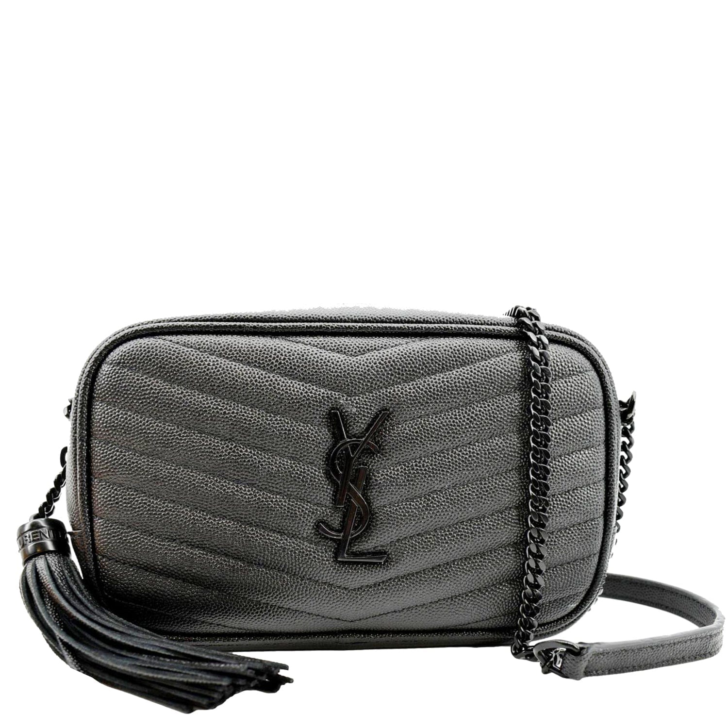 YSL Saint Laurent Saint Lou Camera Crossbody Bag Leather Black Camera Bag