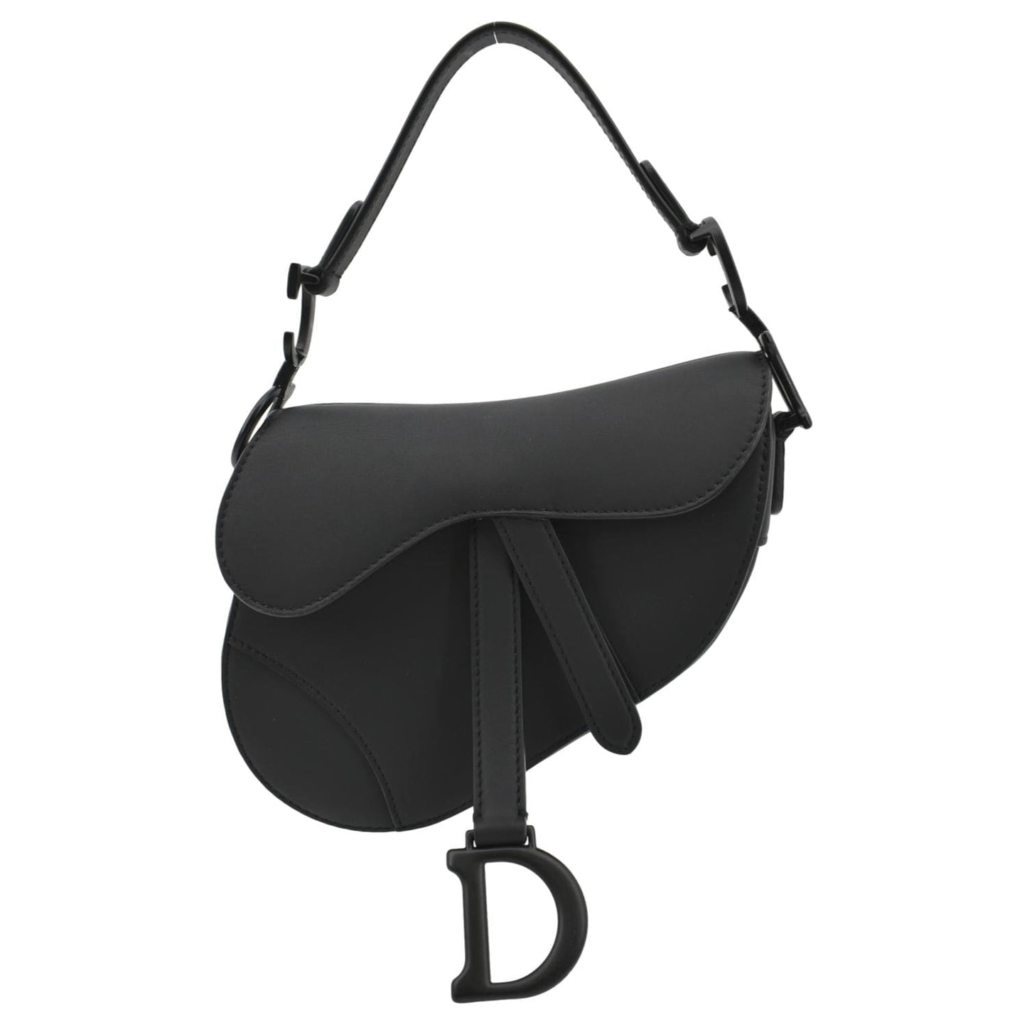 Dior Saddle Calfskin Satchel Bag Leather Black Travel Bag