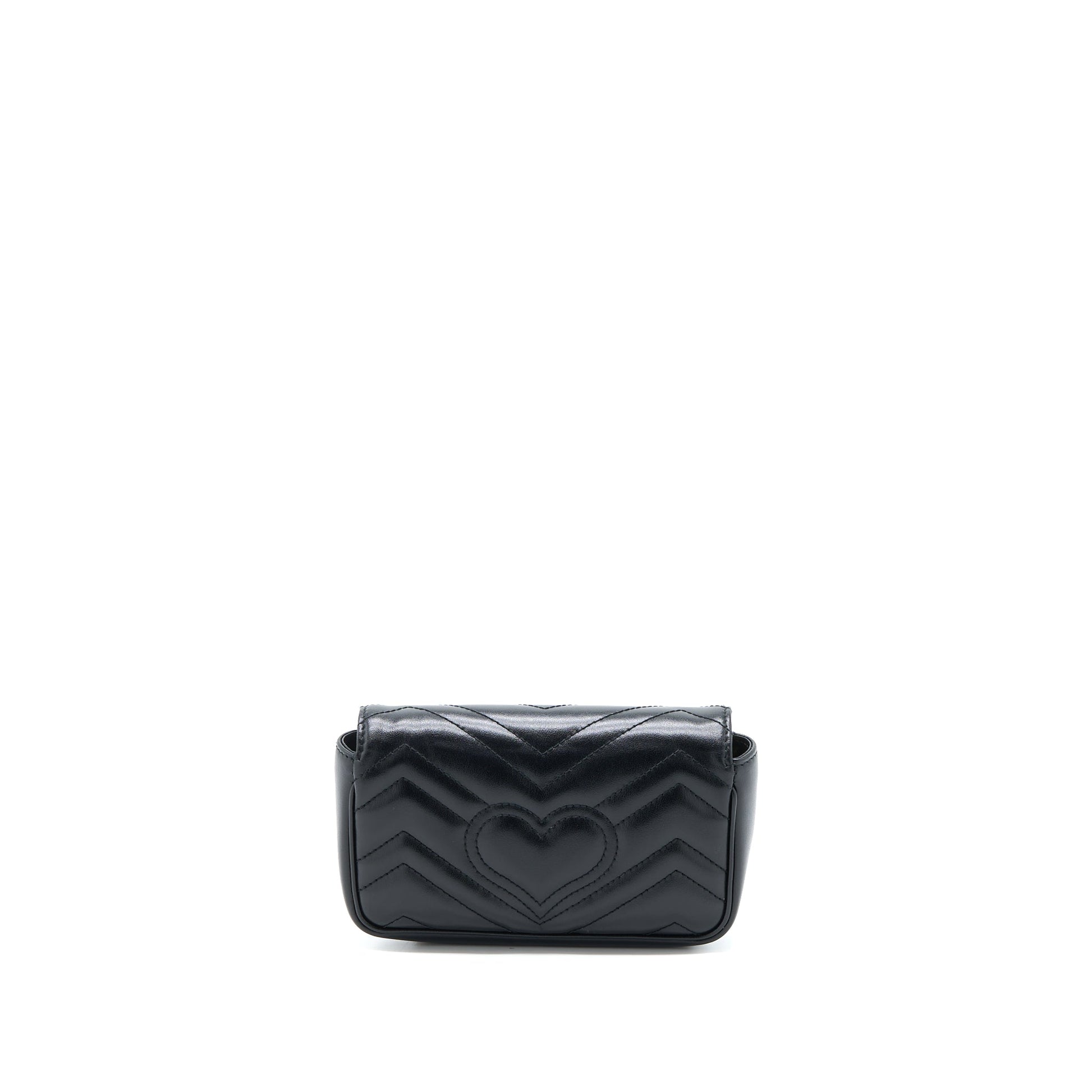 Gucci Marmont Super Bag Calfskin Black Mini Travel Bag