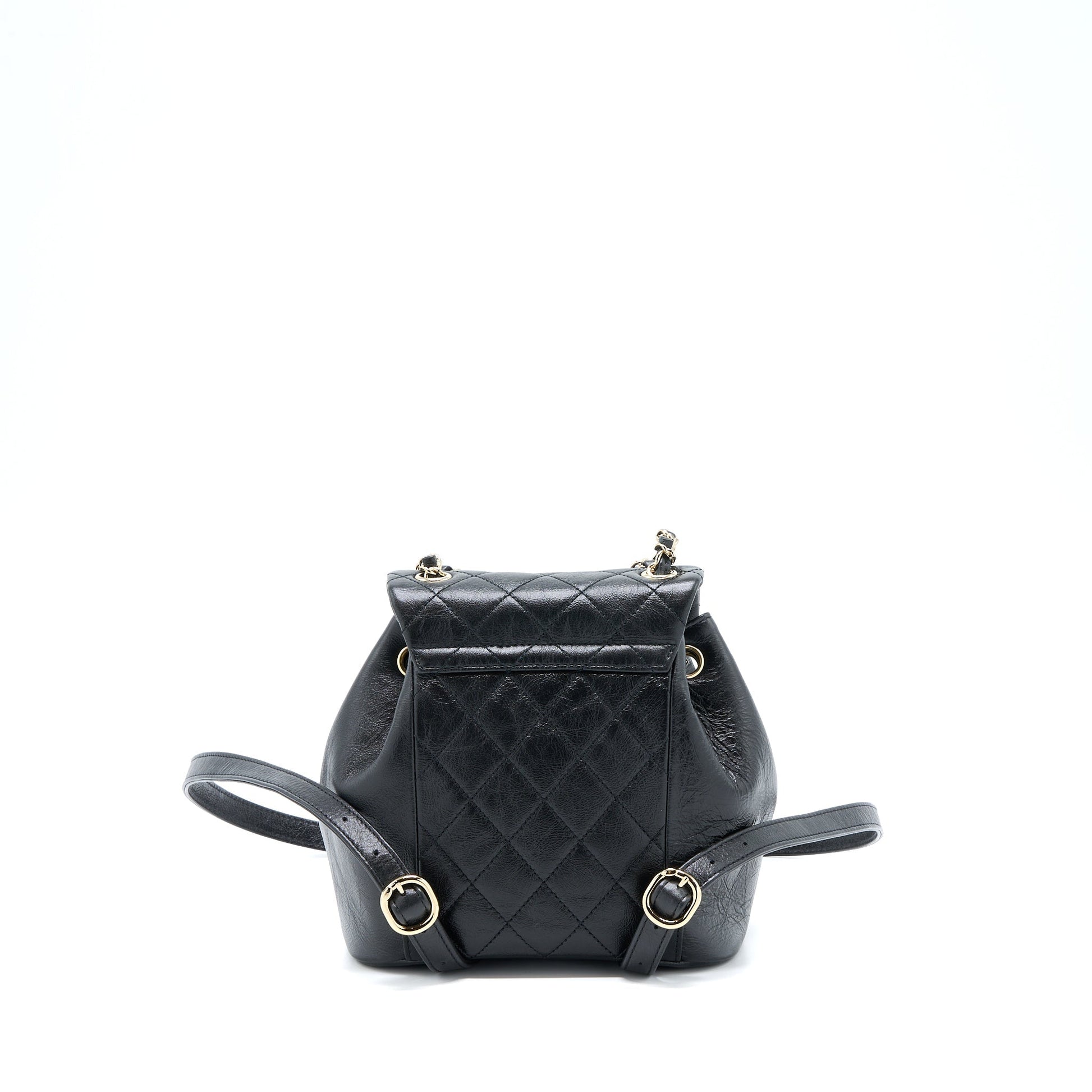 Chanel 22C Duma Backpack Aged Calfskin LGHW Black