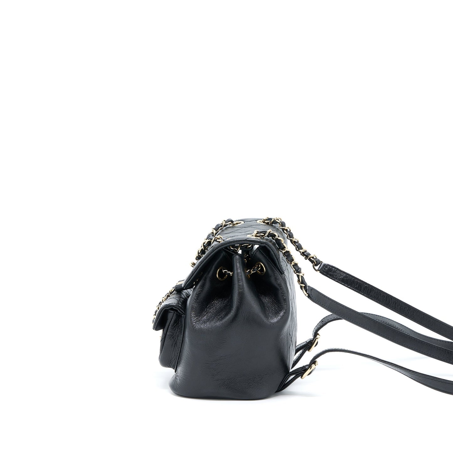 Chanel 22C Duma Backpack Aged Calfskin LGHW Black