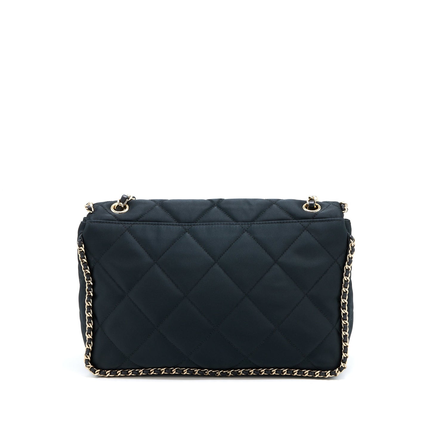 Chanel Seasonal Flap Fabric GHW Black Shoulder Bag