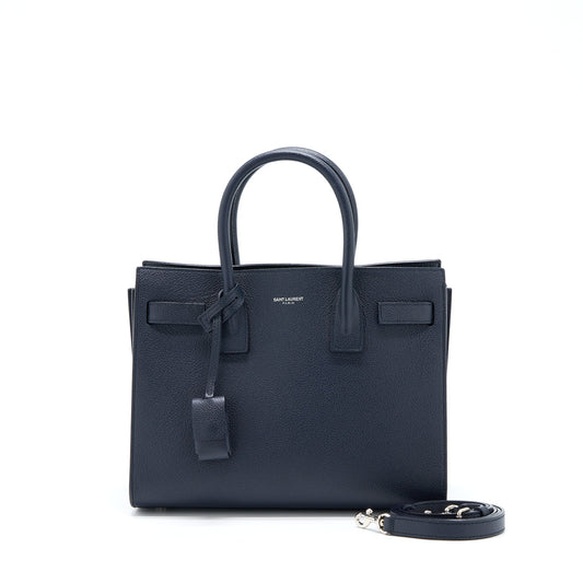 YSL Saint Laurent Baby Sac De Jour Calfskin Navy Travel Travel Bag
