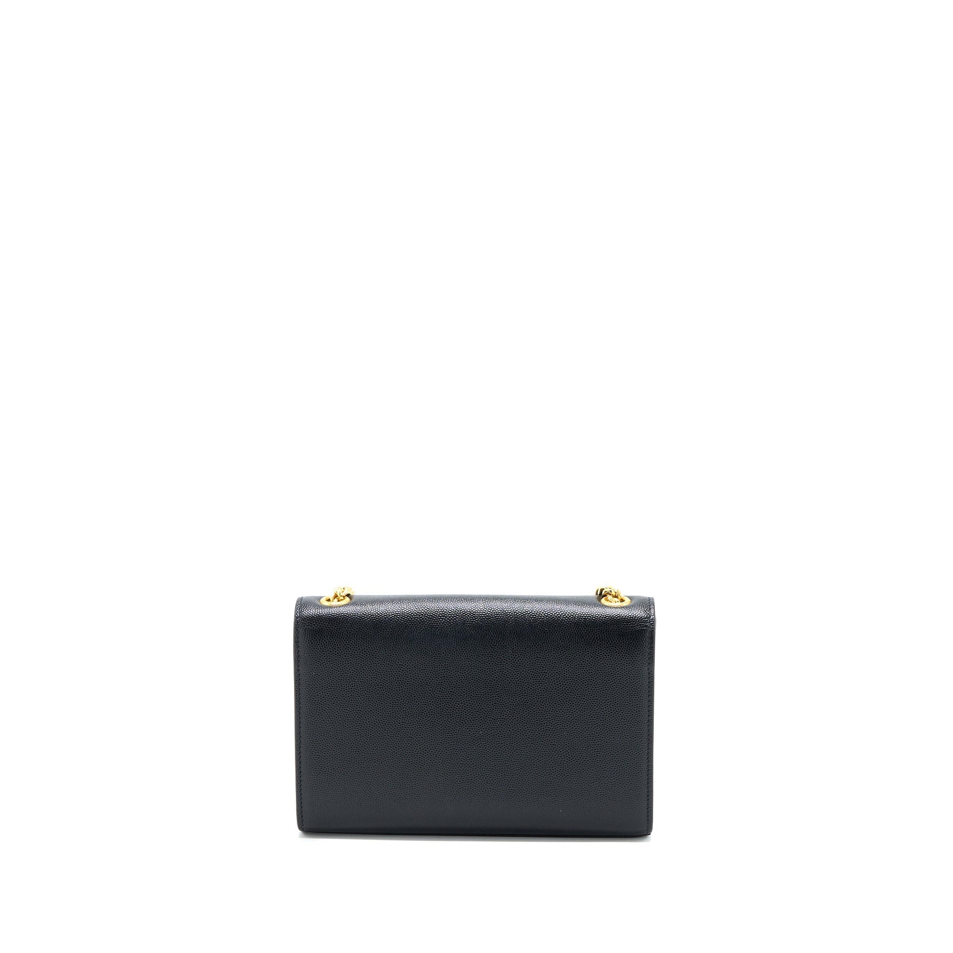 YSL Saint Laurent Saint Laurent Kate Purse Grained Calfskin Travel Black Small Travel Bag