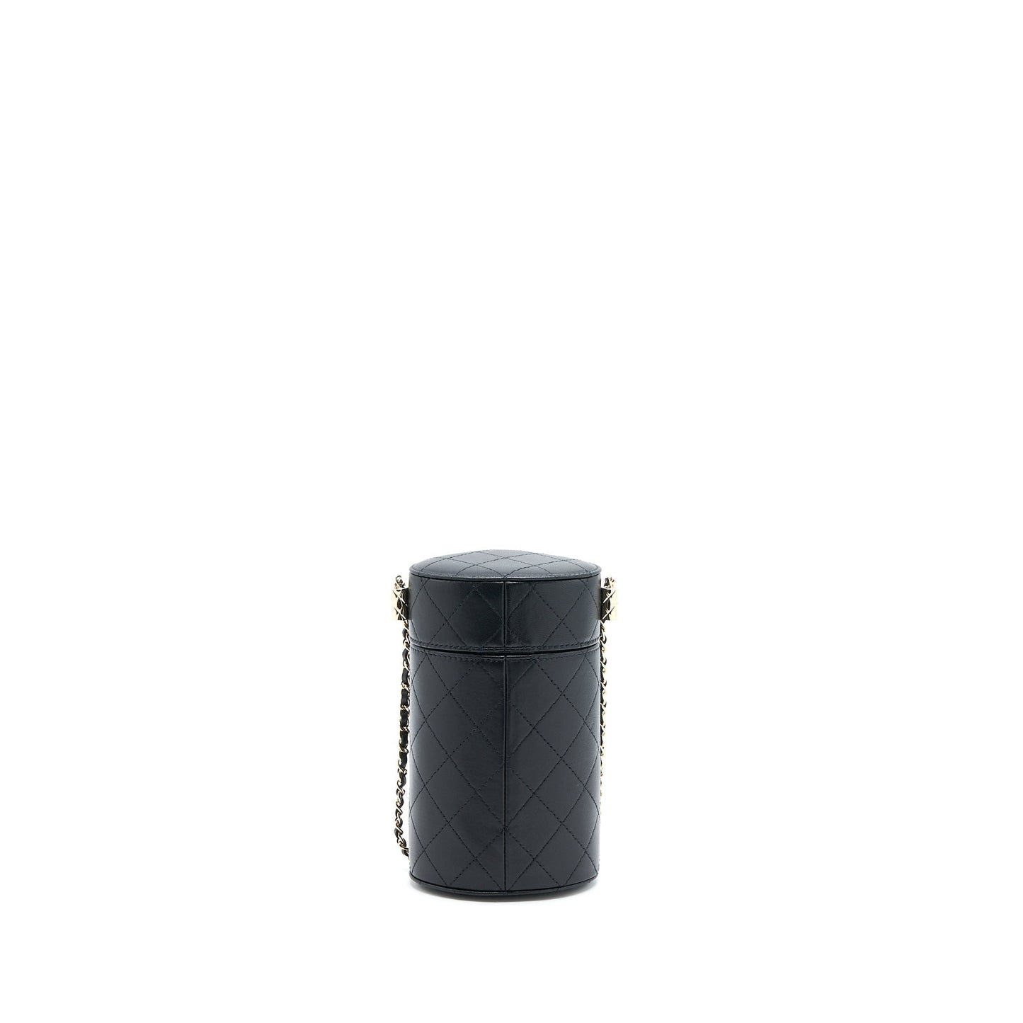 Chanel Round Vanity Lambskin LGHW Black Handbag
