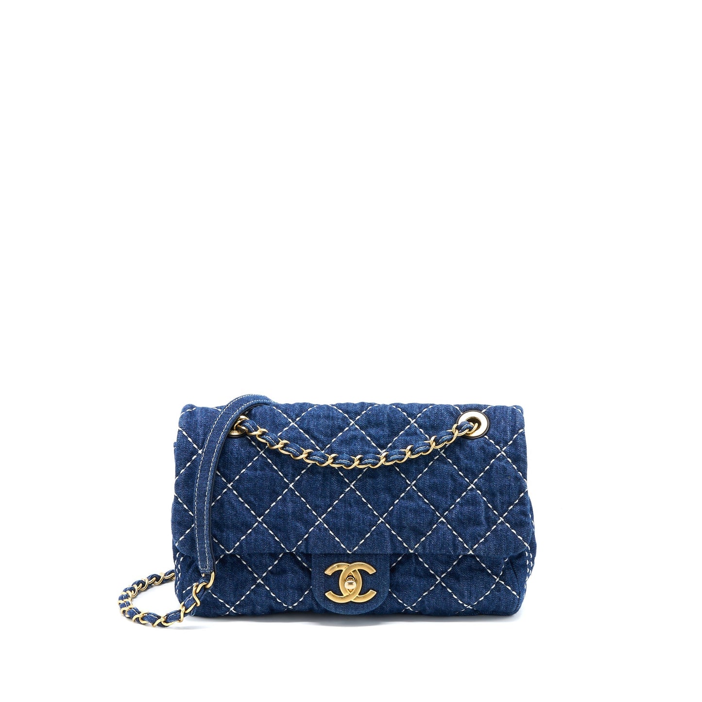 Chanel Denim Flap GHW Shoulder Bag