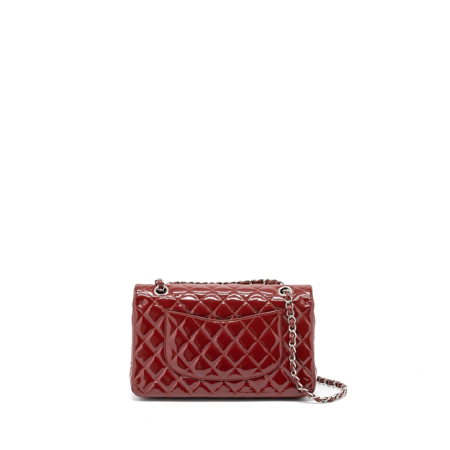 Chanel Classic Double Flap Patent SHW Red Shoulder Bag