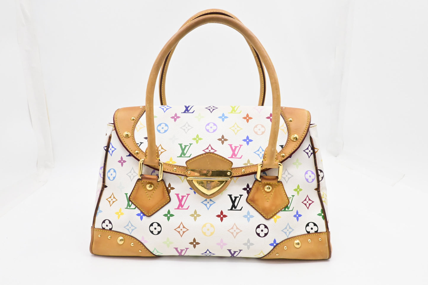 Louis Vuitton Beverly GM Canvas White Multicolor Handbag