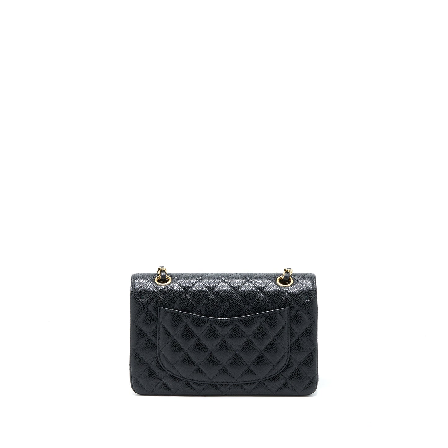 Chanel Classic Double Flap Caviar GHW Microchip Black Small Shoulder Bag Microchip 1