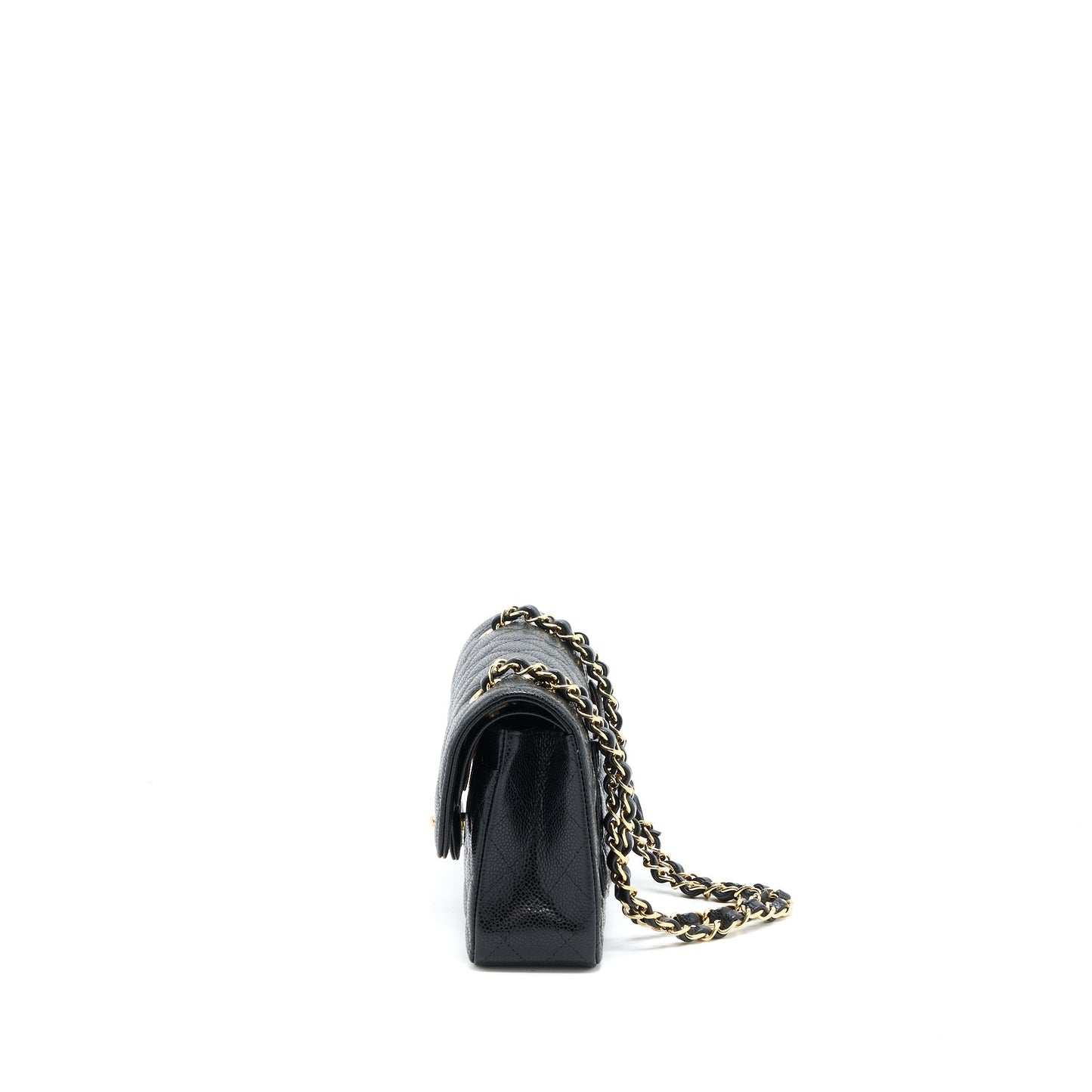 Chanel Classic Double Flap Caviar GHW Microchip Black Small Shoulder Bag Microchip 1