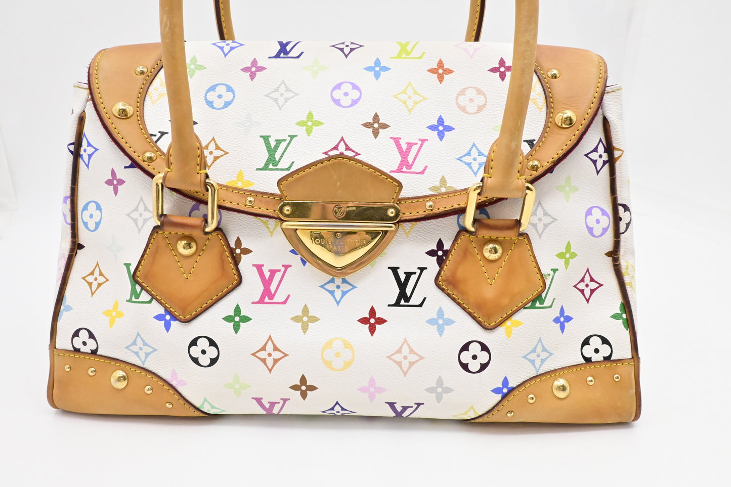Louis Vuitton Beverly GM Canvas White Multicolor Handbag