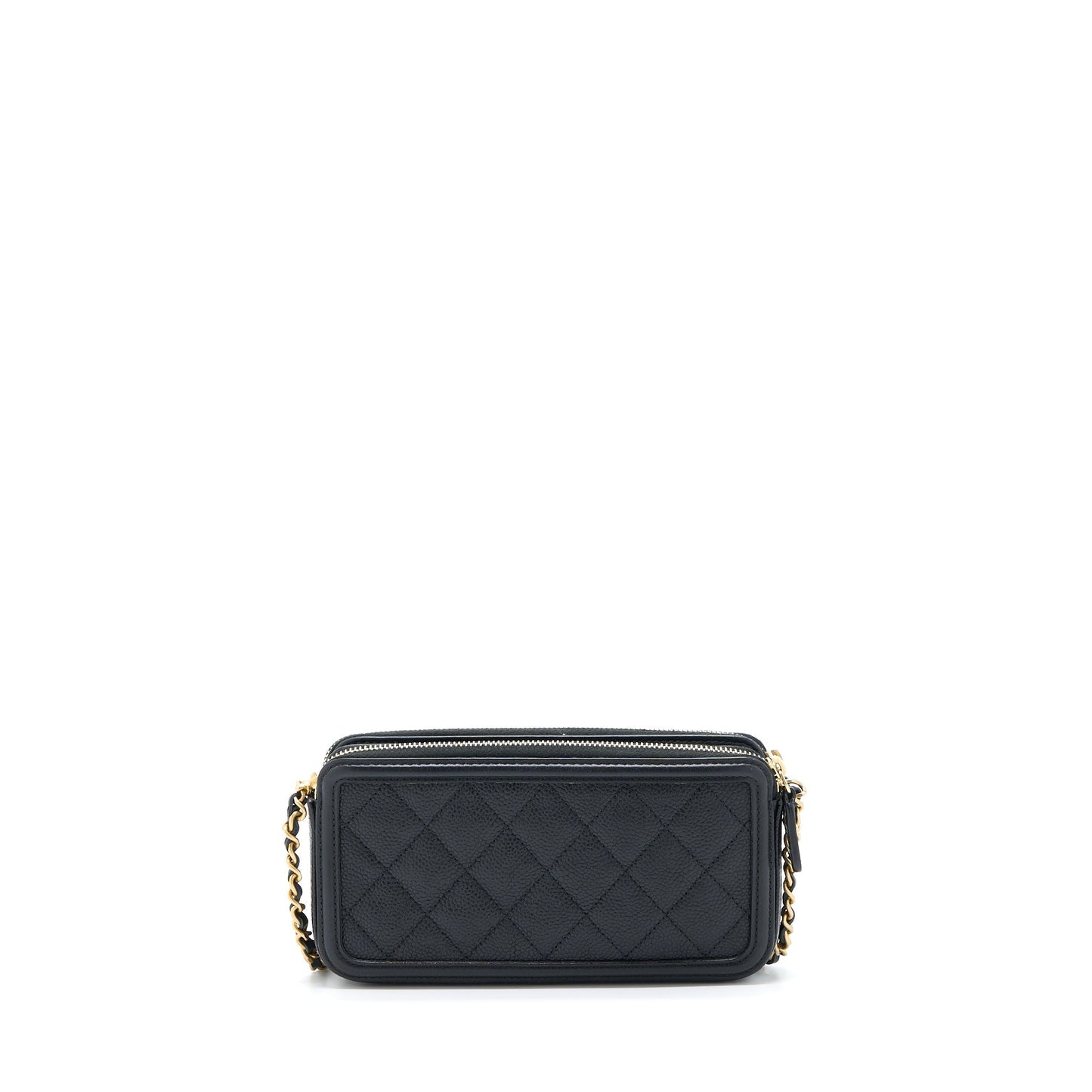 Chanel Filigree Long On Caviar GHW Black Wallet Case