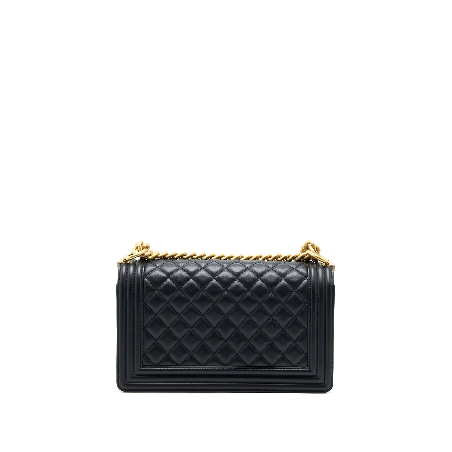 Chanel Boy Calfskin GHW Microchip Black Handbag