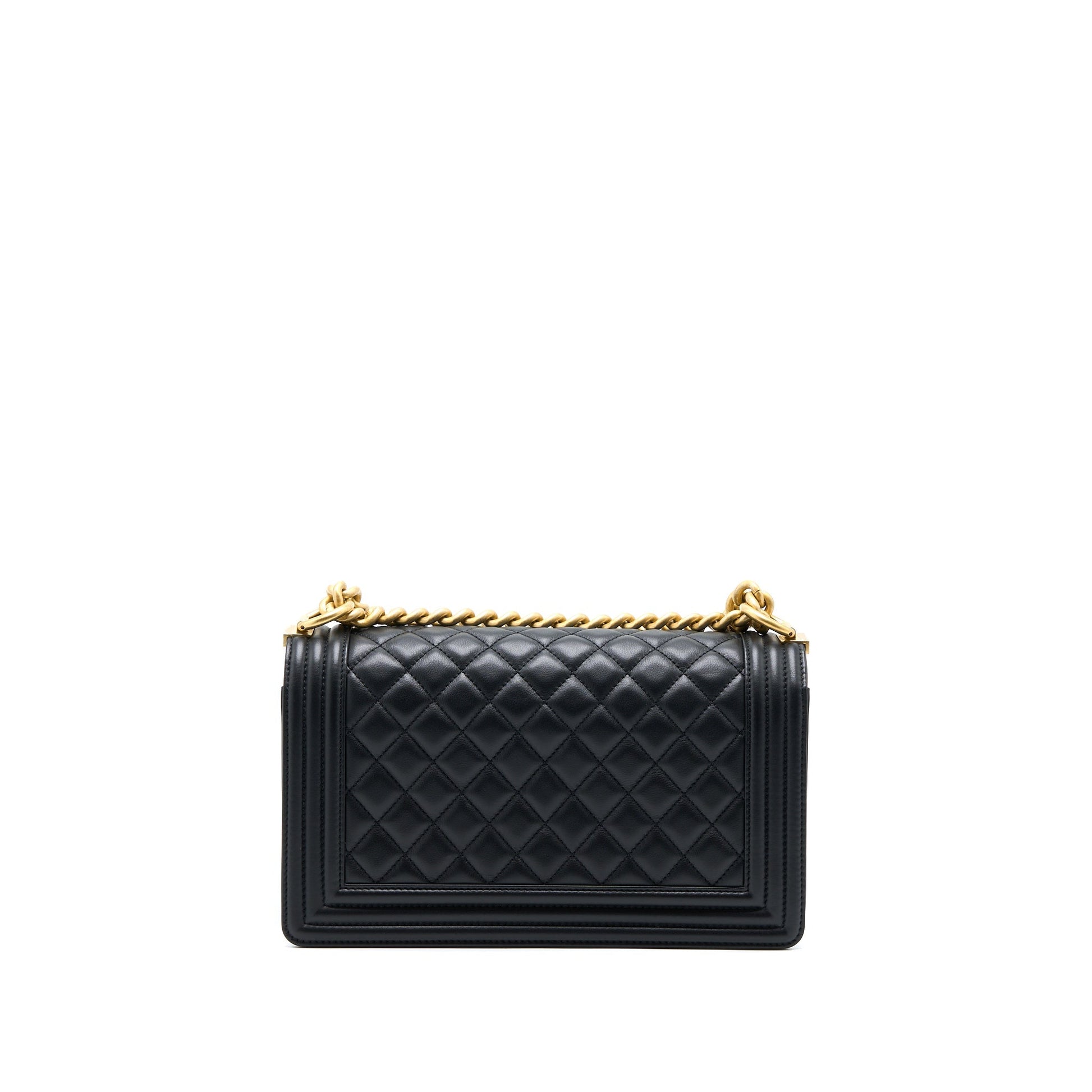 Chanel Boy Calfskin GHW Microchip Black Handbag