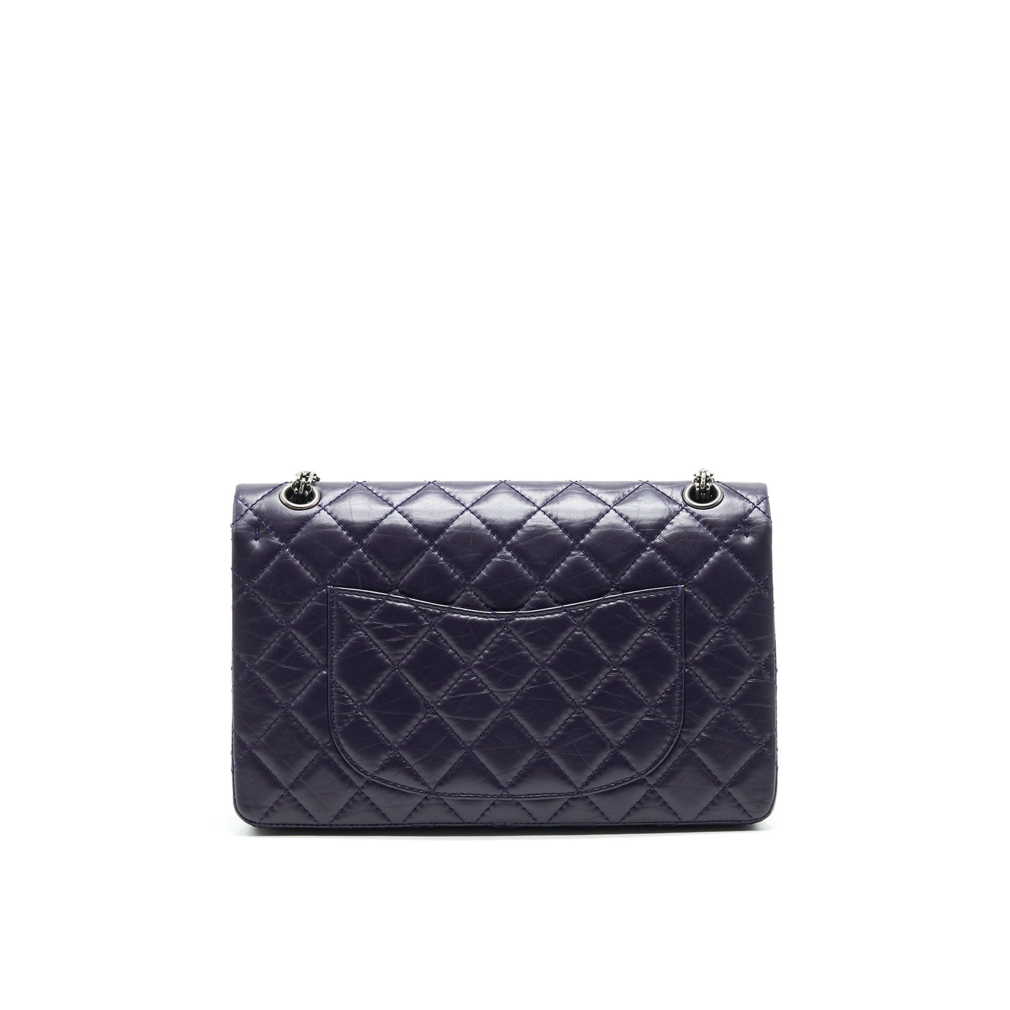 Chanel Reissue 226 Dark Purple ilver ruthenium Silver Handbag