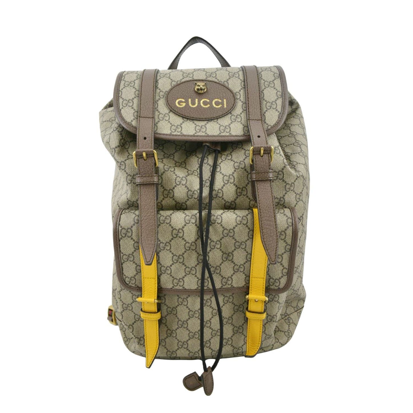 Gucci Soft Supreme Backpack Bag Canvas Beige 3