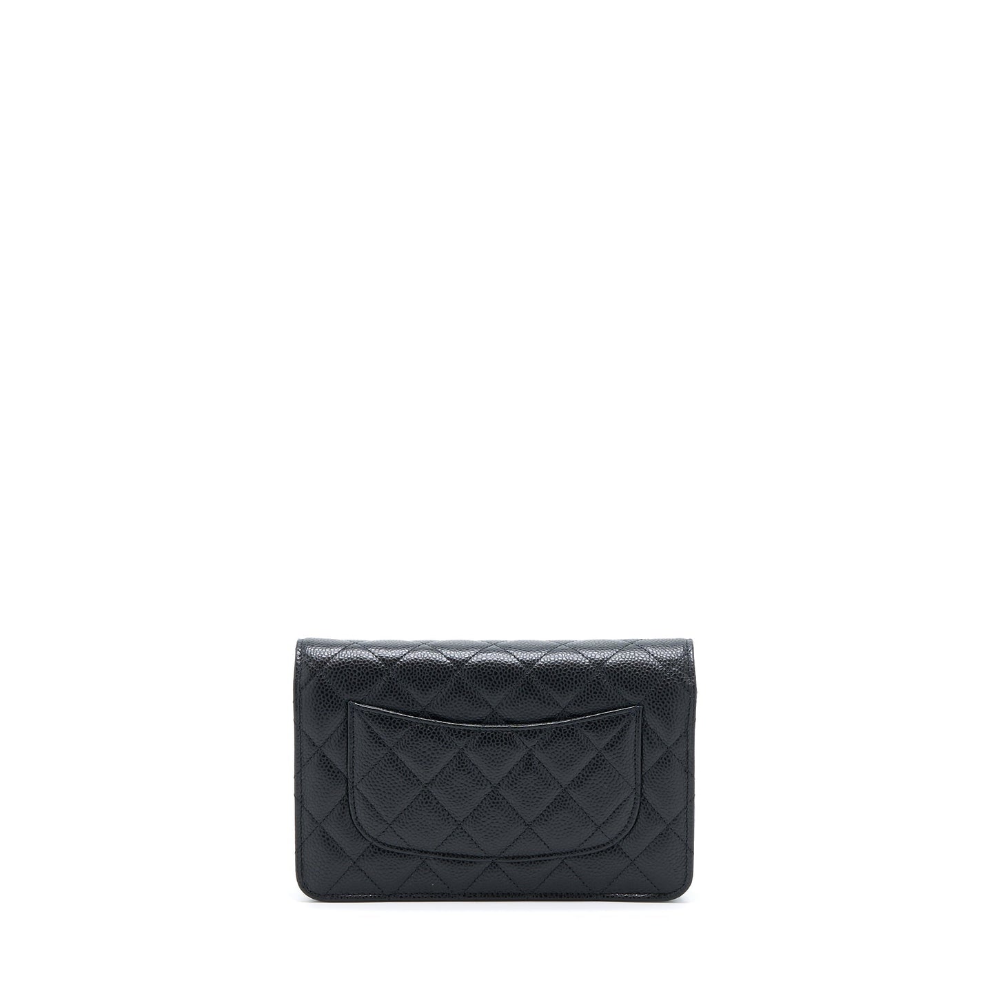 Chanel Classic On Caviar GHW Microchip Black Wallet Case Microchip 7